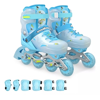 Foto 1 | Patines En Linea Profesionales Talla M+equipo De Protección Eo Safe Imports Esi-13069 Multicolor