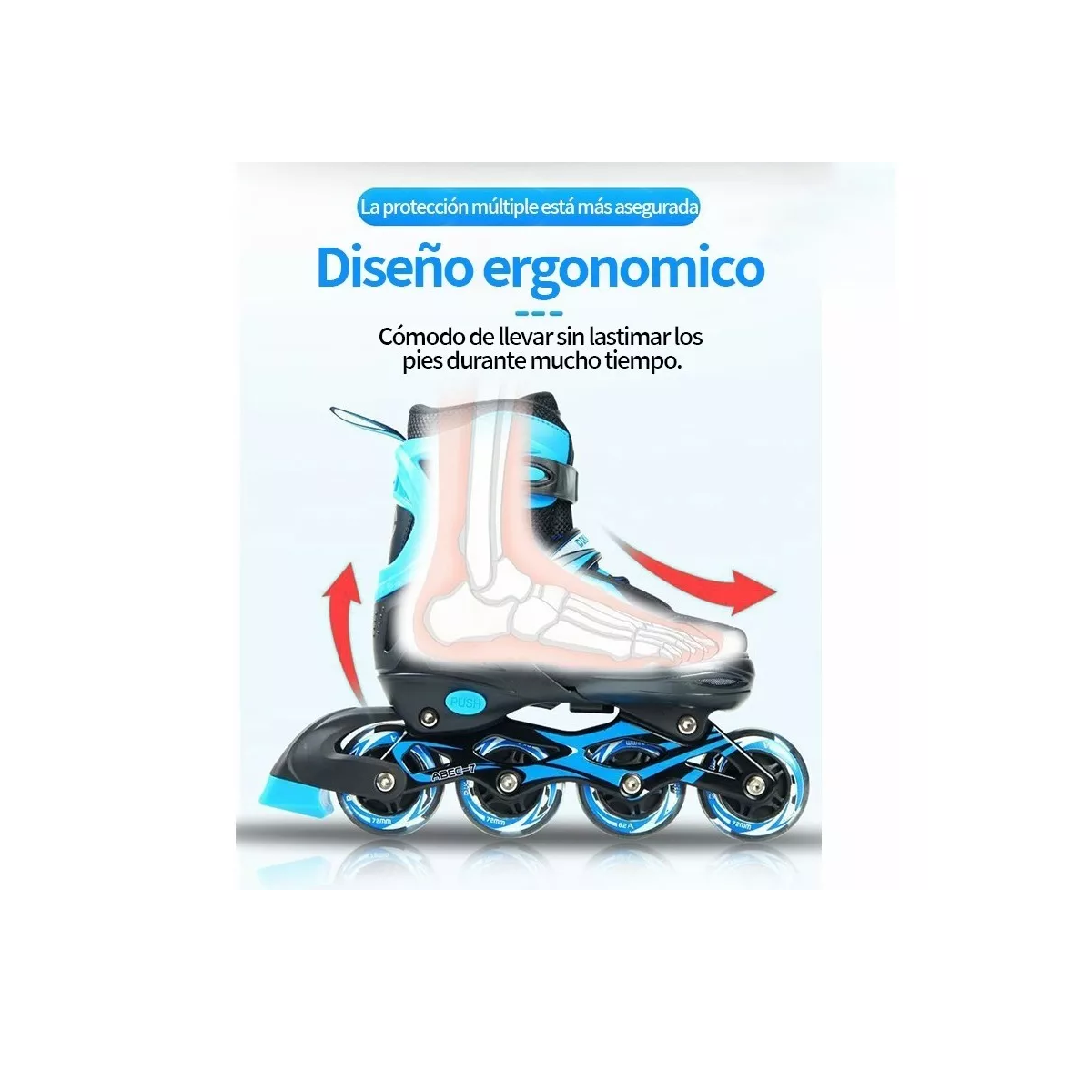 Foto 4 pulgar | Par Patines En Línea Mediano Eo Safe Imports Esi-13067 Multicolor