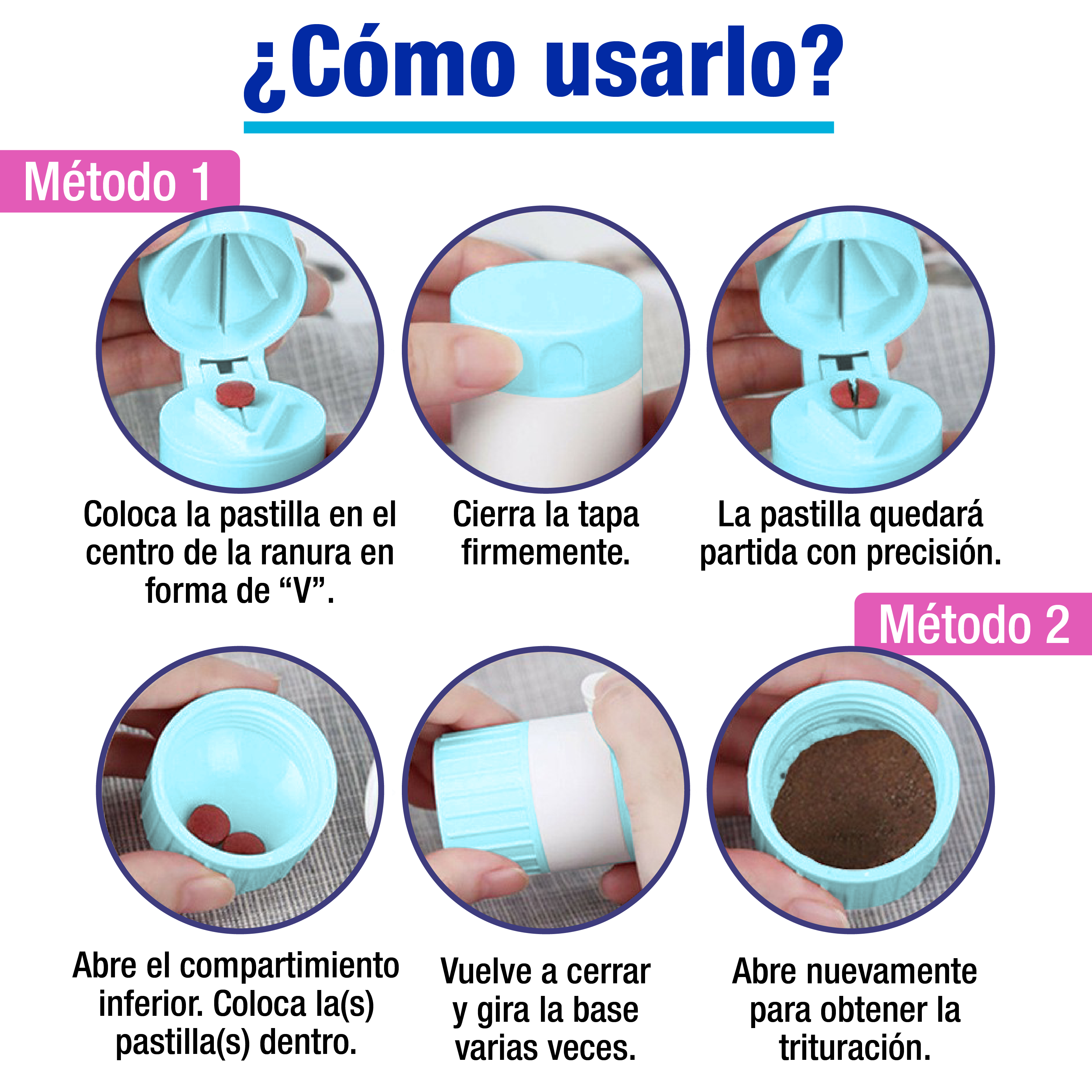 Foto 7 pulgar | Triturador Cortador de Pastillas y Vitaminas para Pastillas