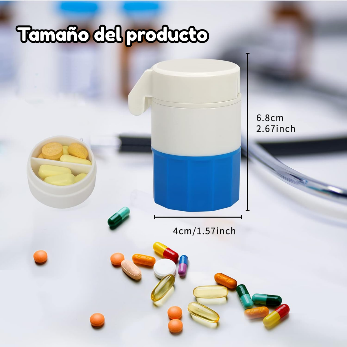 Foto 8 | Duo Triturador Cortador De Pastillas Vitaminas Píldoras