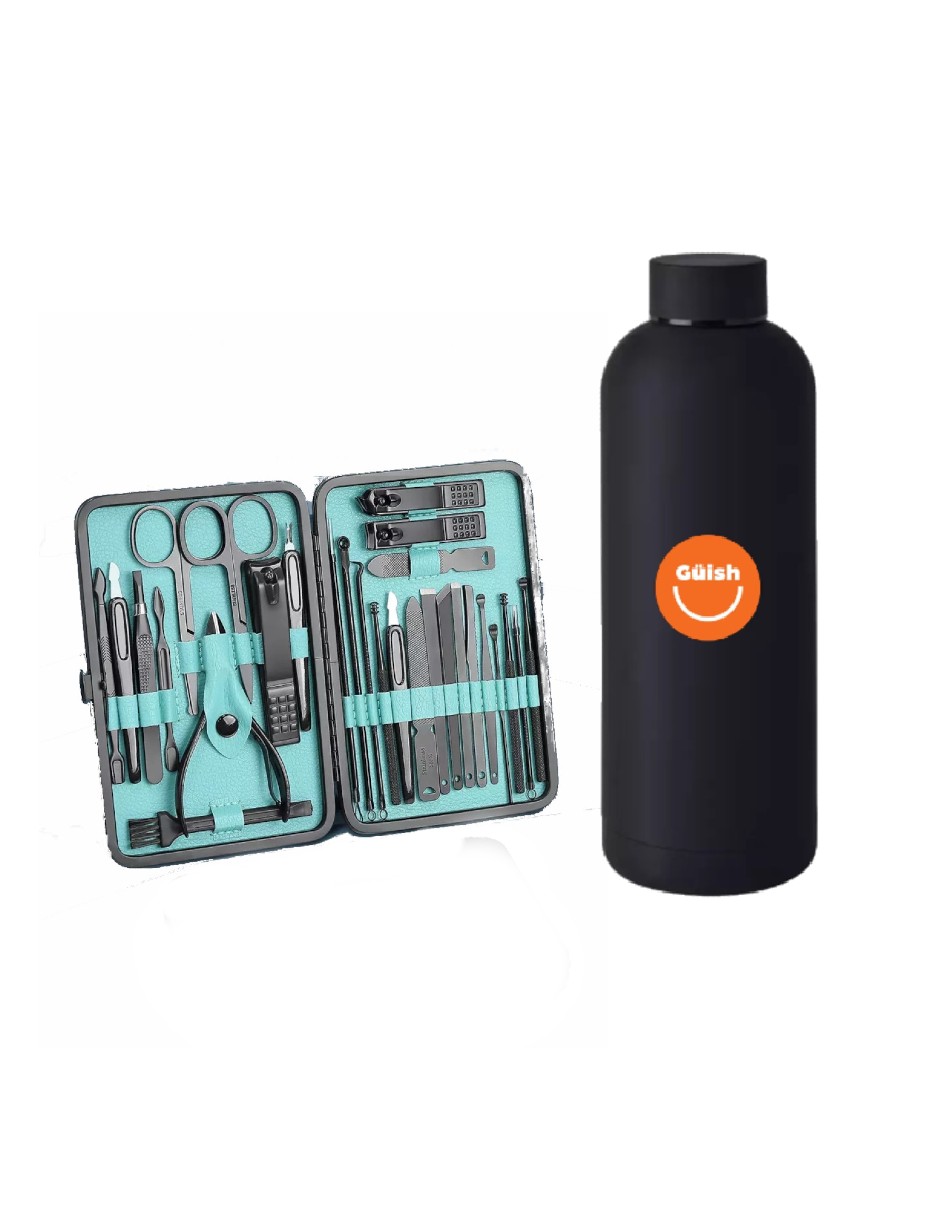 Set Manicura Multifuncional 28 Piezas + Termo Güish