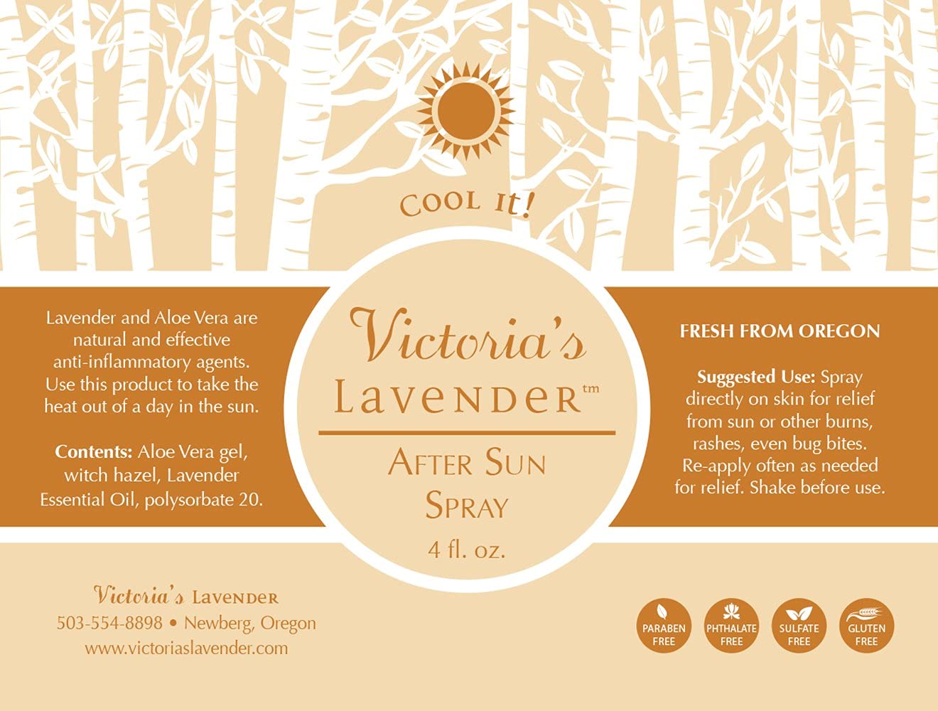 Foto 5 pulgar | Spray De Aloe Vera Victoria's Lavender Organic 120 Ml - Venta Internacional.