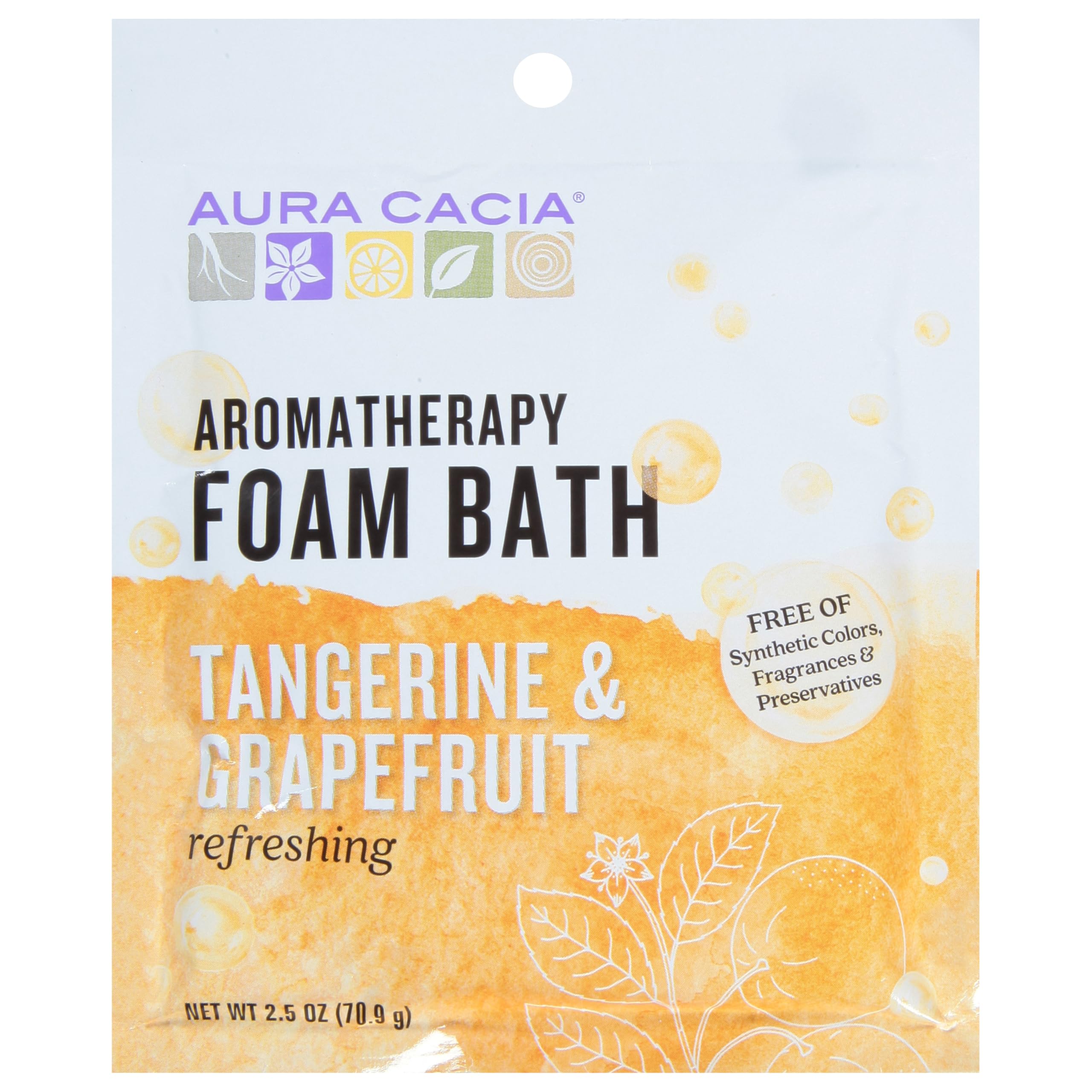 Foto 2 pulgar | Espuma De Baño Aura Cacia Mandarina Y Pomelo 75 Ml - Venta Internacional.