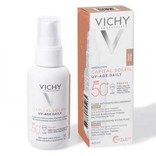 Foto 1 | Vichy Capital Soleil UV Age Daily con Color Fluido Antifotoenvejecimiento FPS 50+ 40 ML