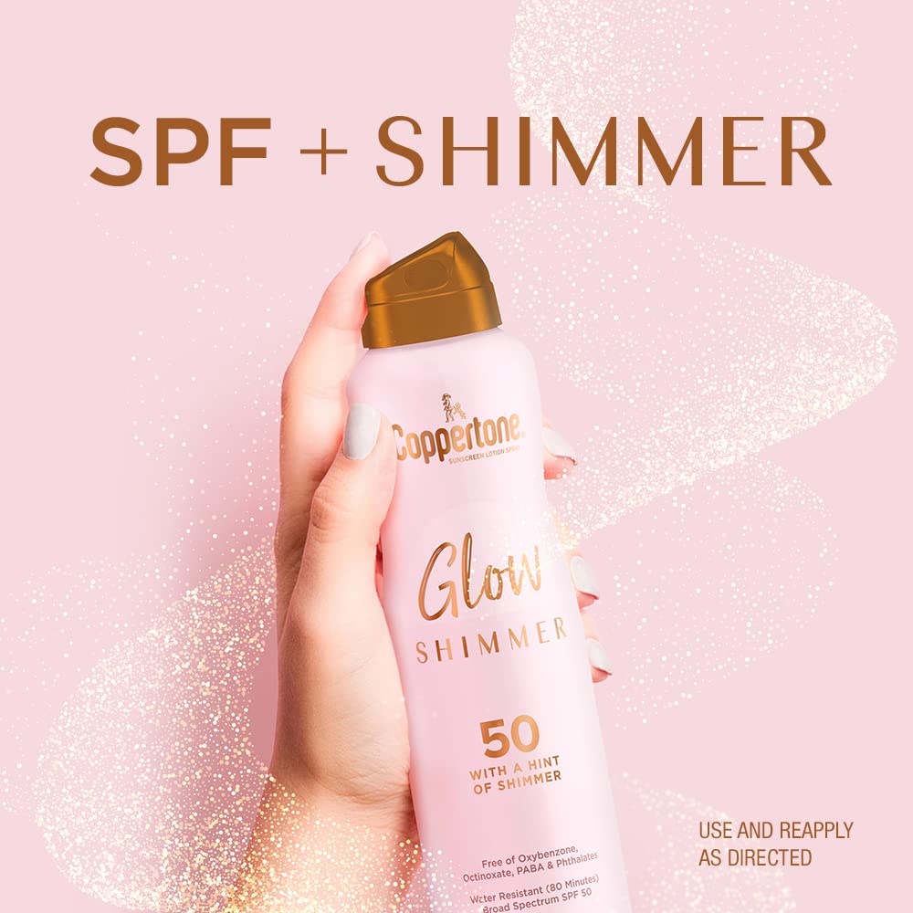 Foto 4 pulgar | Venta Internacional - Coppertone Glow Shimmering Protector Solar Spray Spf 50, 5 Onzas