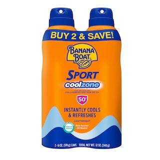 Foto 1 | Protector Solar En Aerosol Banana Boat Sport Cool Zone Spf 50 177 Ml X2 - Venta Internacional.