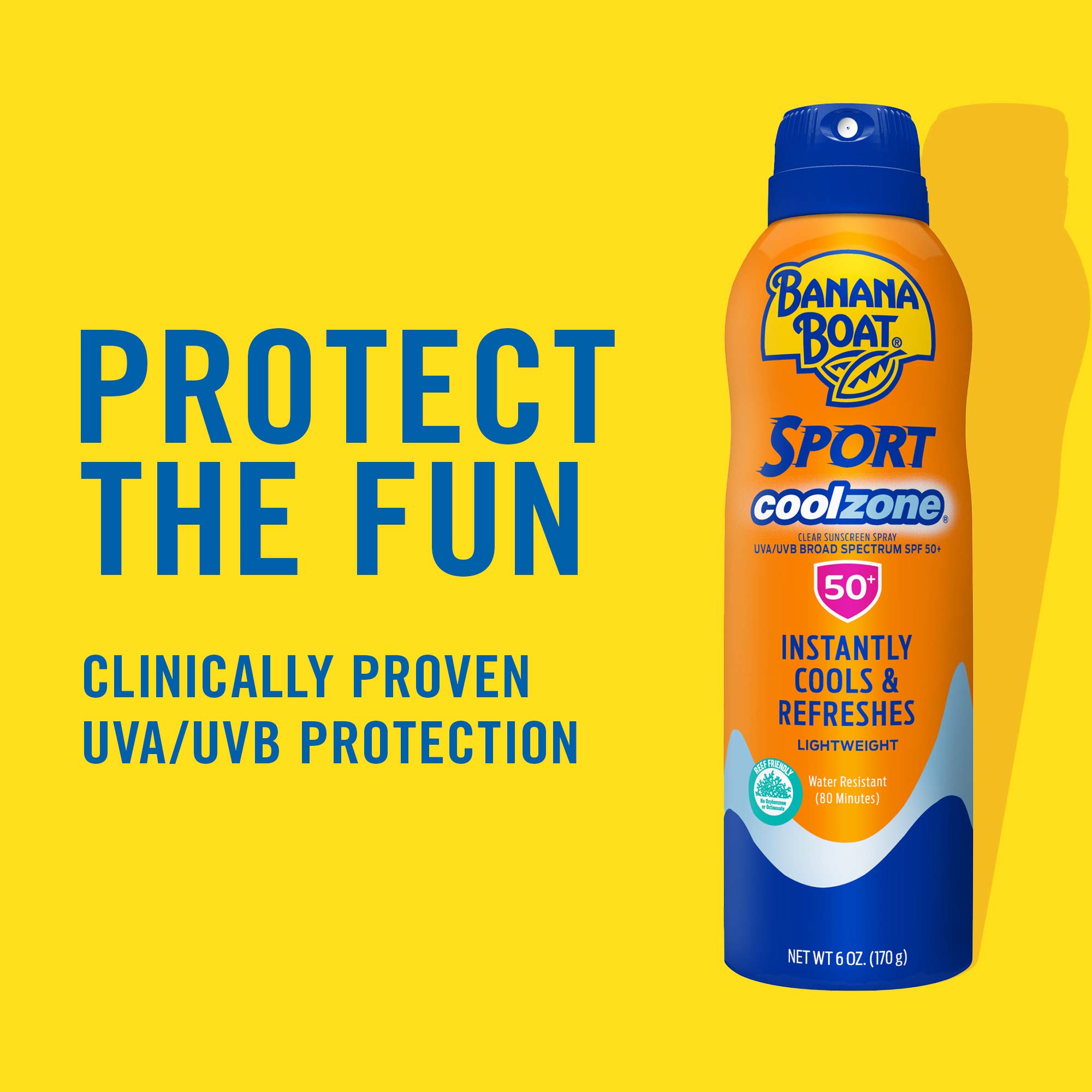 Foto 3 pulgar | Protector Solar En Aerosol Banana Boat Sport Cool Zone Spf 50 177 Ml X2 - Venta Internacional.