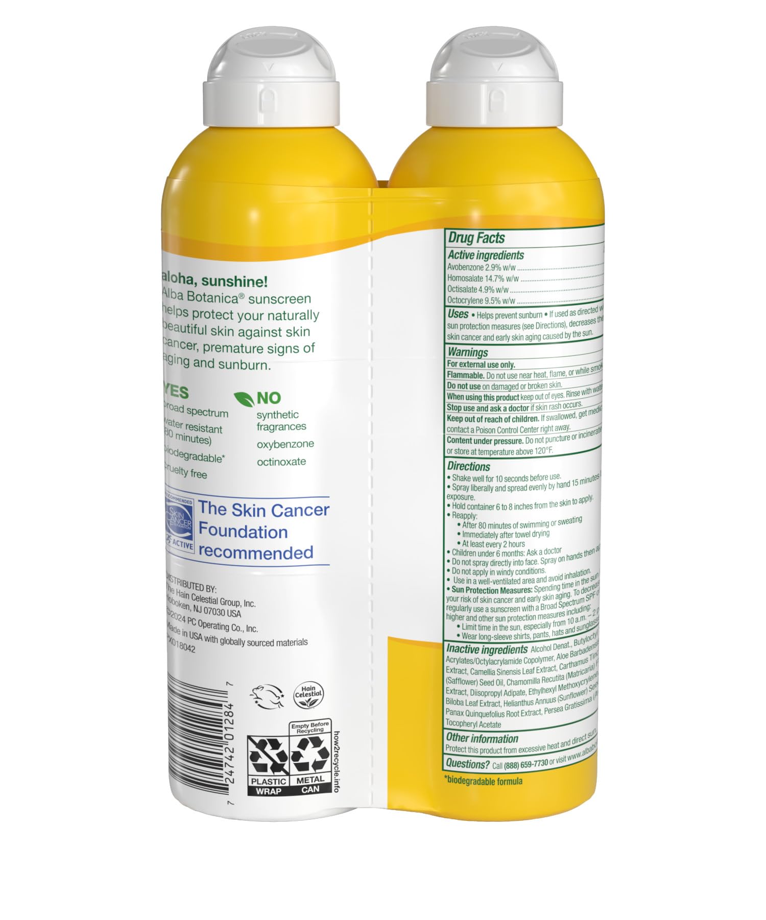 Foto 3 pulgar | Protector Solar Alba Botanica Hawaiian Coconut Spf 70 150 Ml X2 - Venta Internacional.