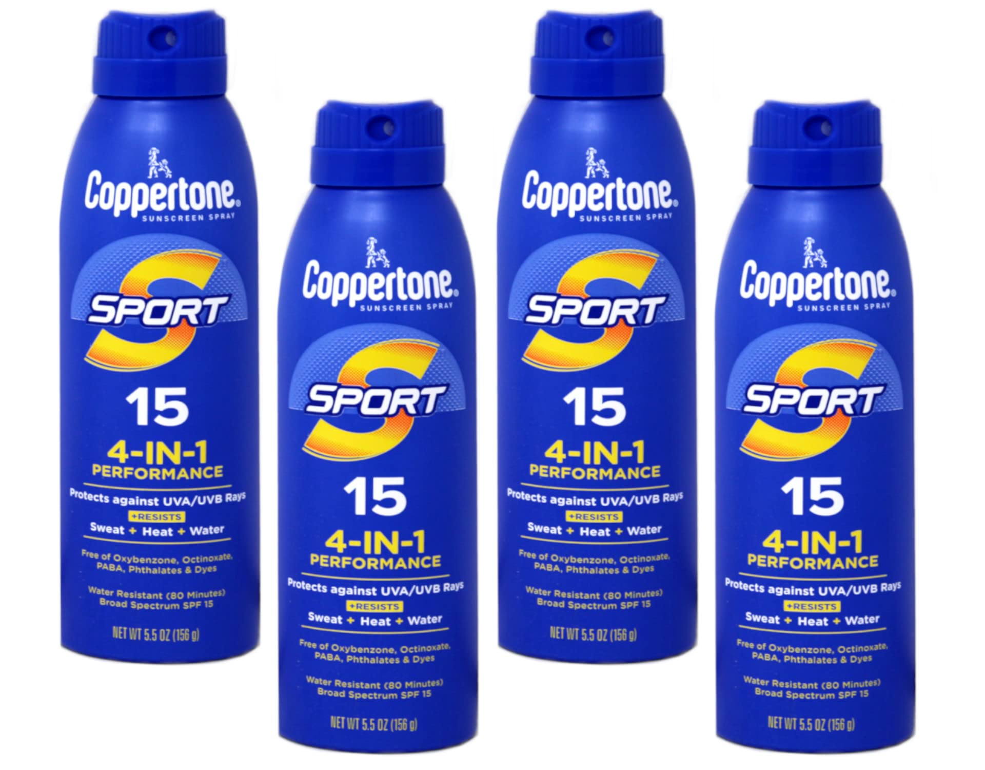 Foto 2 pulgar | Protector Solar Coppertone Sport Continuous Spray Spf 15 163 Ml X4 - Venta Internacional.