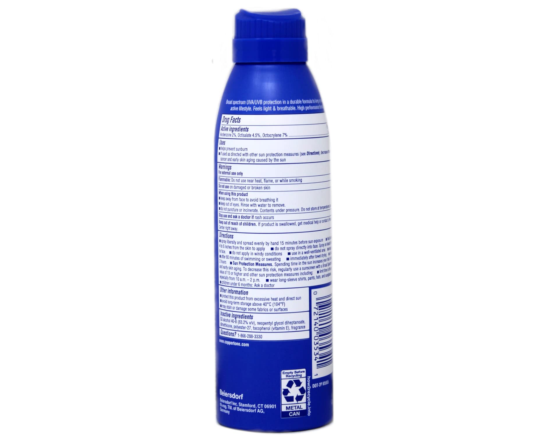 Foto 4 pulgar | Protector Solar Coppertone Sport Continuous Spray Spf 15 163 Ml X4 - Venta Internacional.