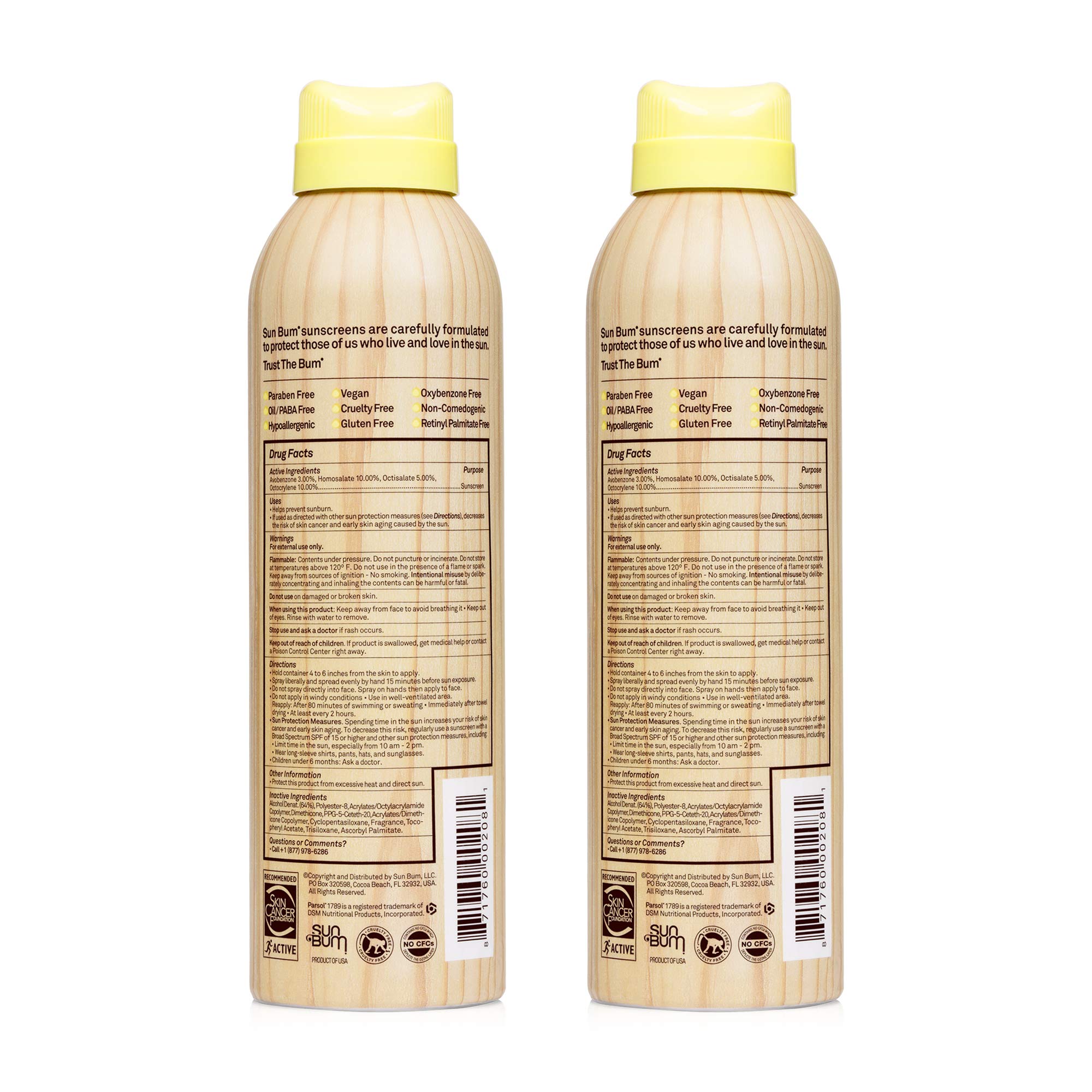 Foto 3 pulgar | Spray De Protección Solar Sun Bum Original Spf 70, Paquete De 2 - Venta Internacional.