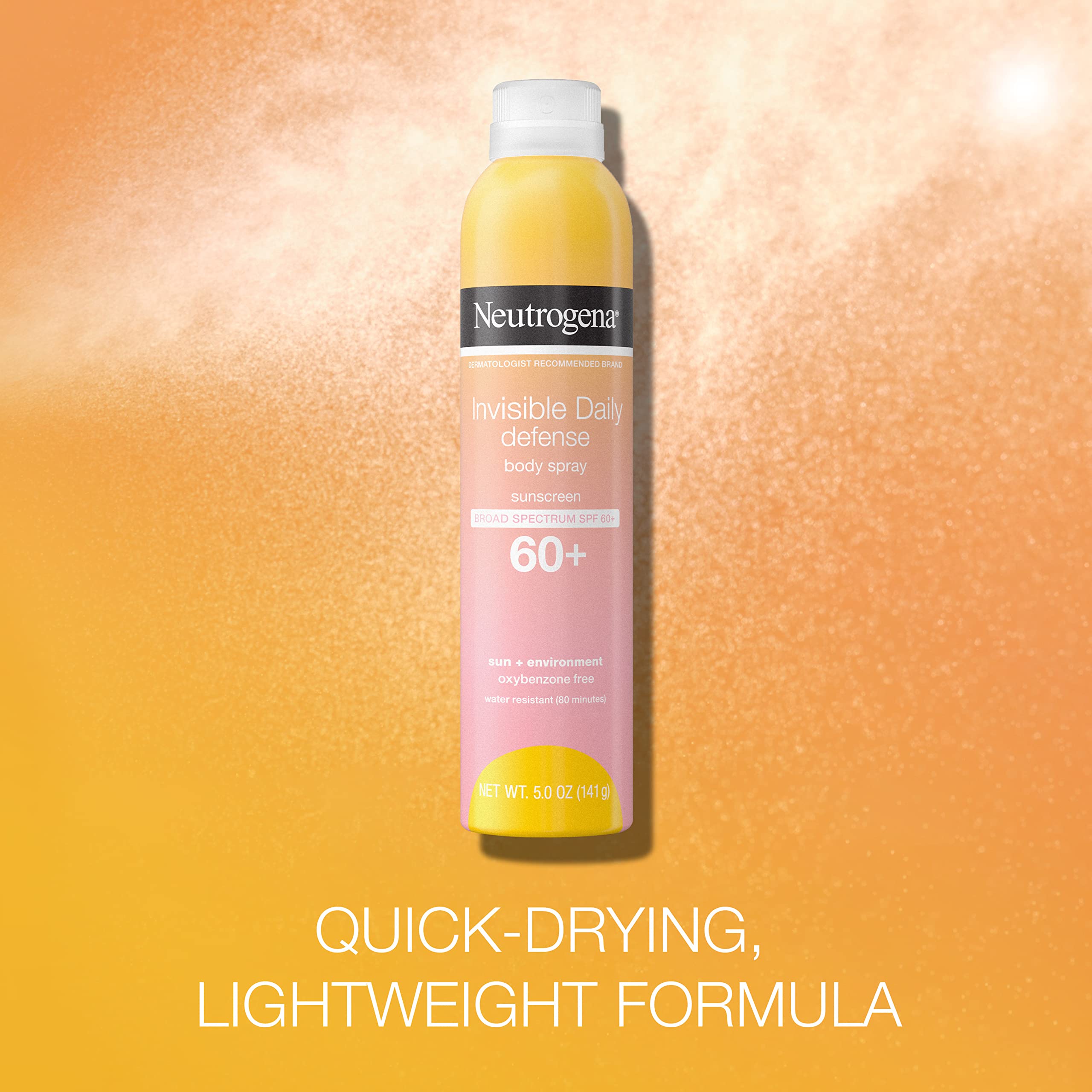 Foto 2 | Protector Solar En Aerosol Neutrogena Invisible Daily Defense Spf 60+ - Venta Internacional.