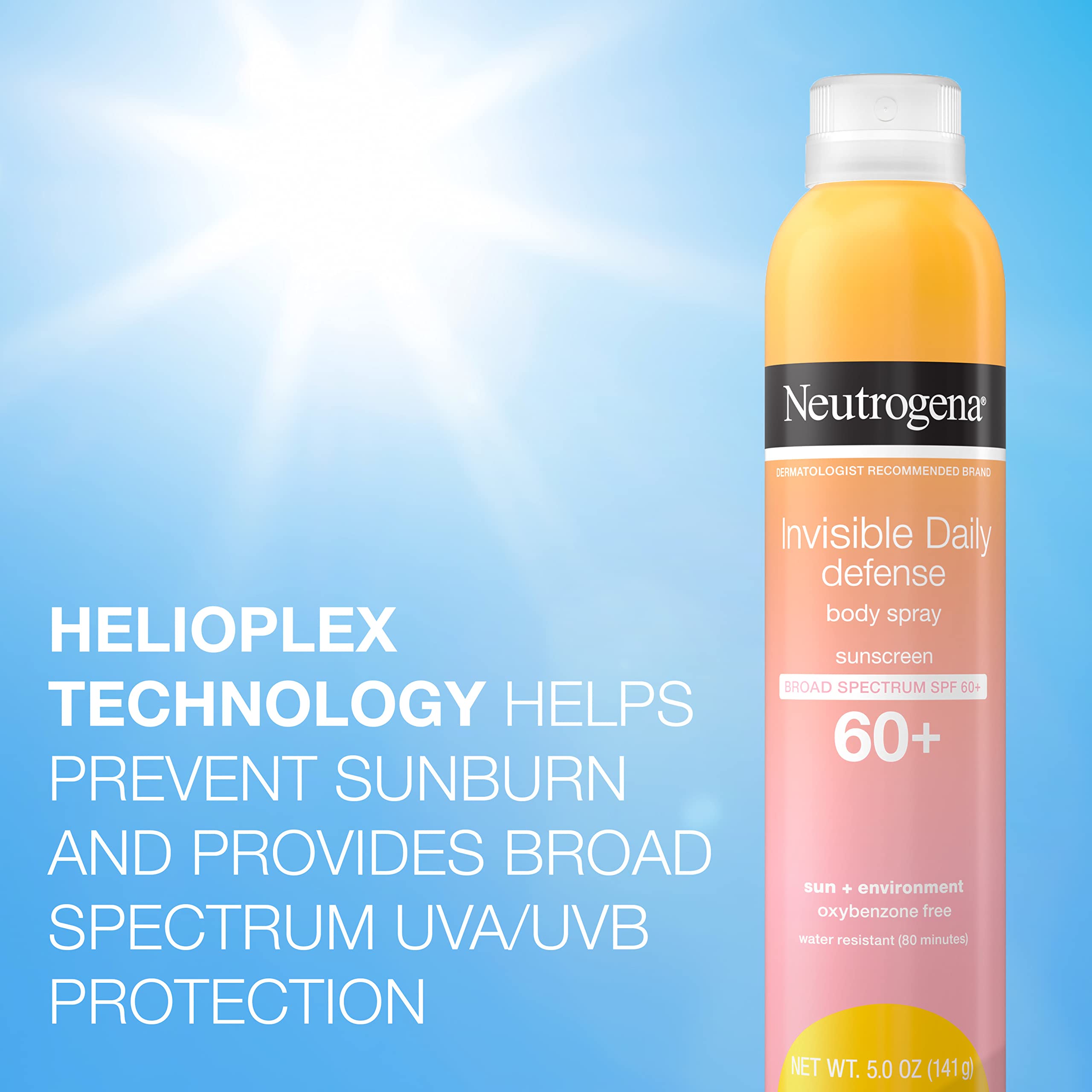 Foto 5 | Protector Solar En Aerosol Neutrogena Invisible Daily Defense Spf 60+ - Venta Internacional.