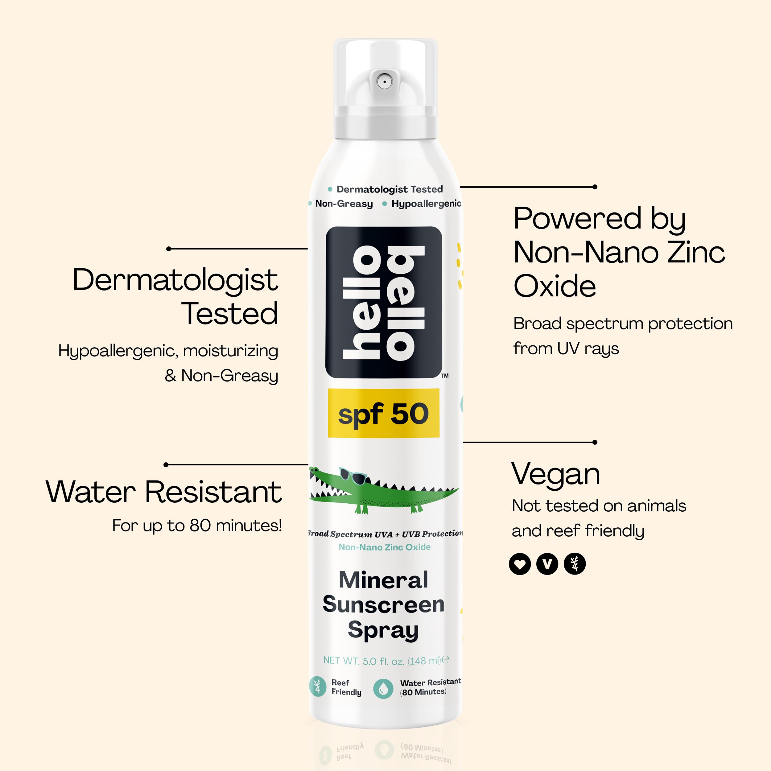 Foto 4 pulgar | Protector Solar En Aerosol Hello Bello Spf 50 Kids Mineral 150 Ml - Venta Internacional.
