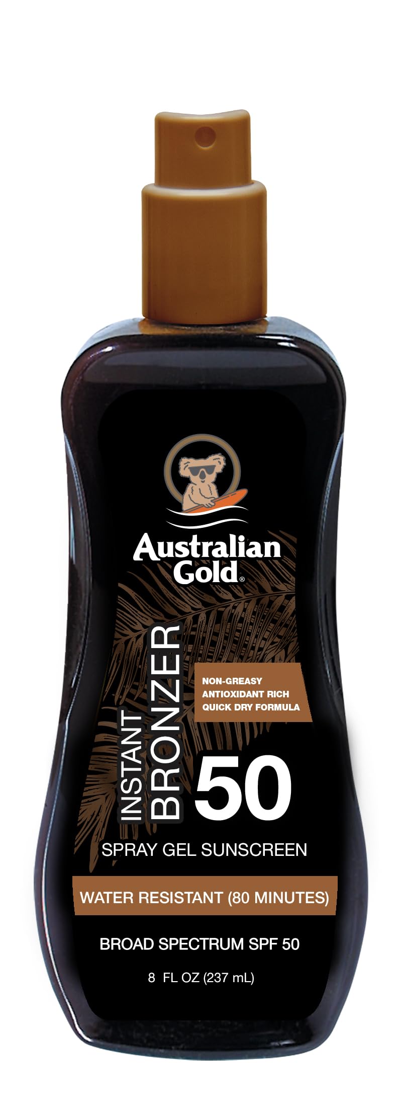 Foto 2 pulgar | Gel De Protección Solar En Aerosol Australian Gold Spf 50 240 Ml Con Bronceador - Venta Internacional.