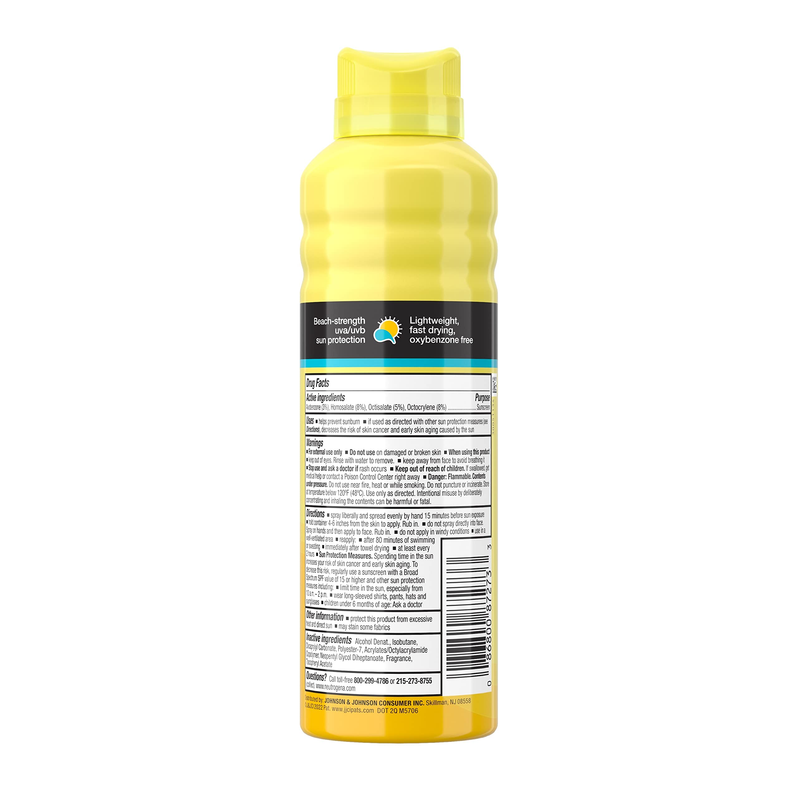 Foto 7 | Protector Solar Neutrogena Beach Defense Spf 30, 192 Ml, Spray Corporal - Venta Internacional.