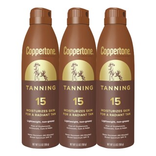 Foto 1 | Spray Protector Solar Coppertone Bronning Spf 15 163 Ml (paquete De 3) - Venta Internacional.