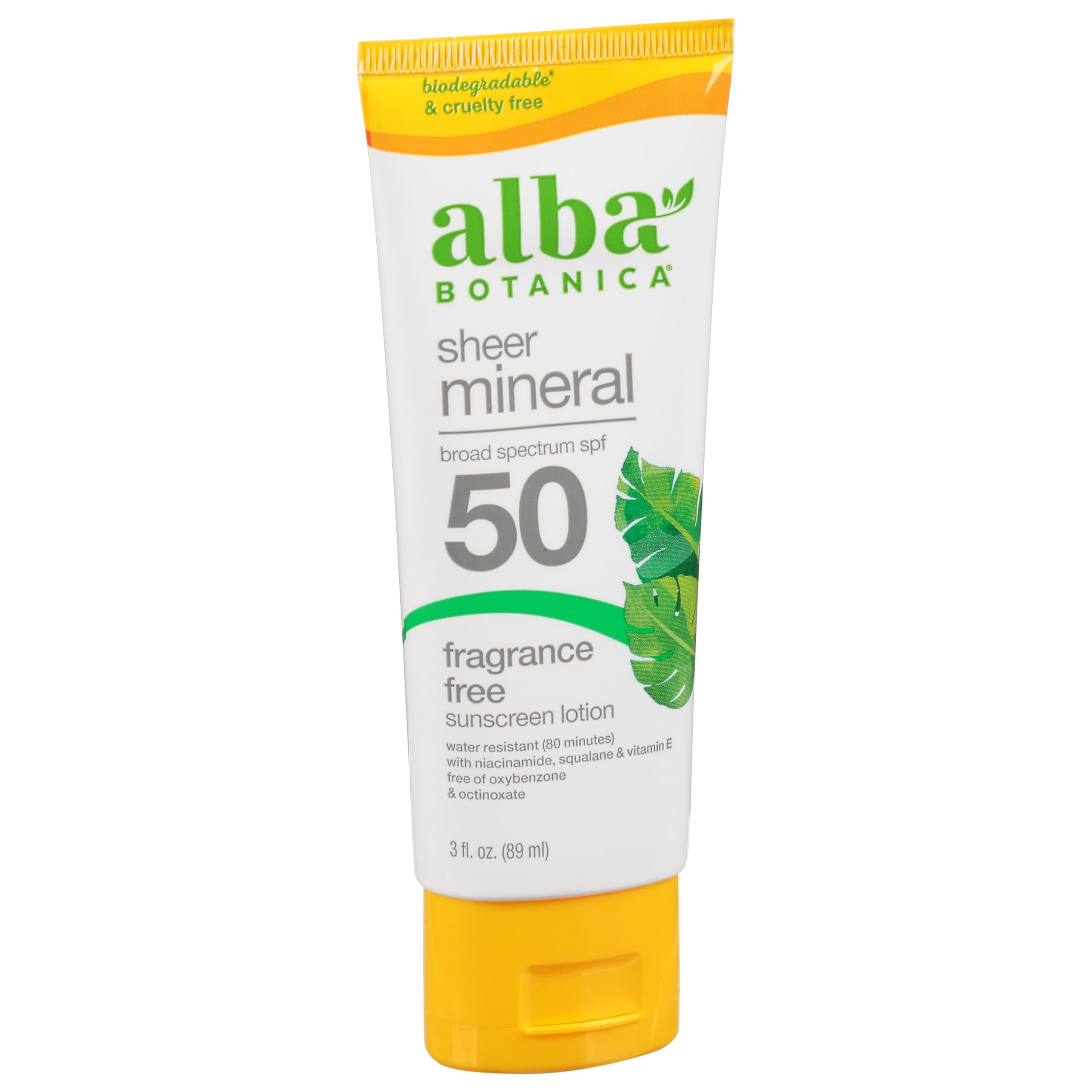 Foto 3 pulgar | Loción De Protección Solar Alba Botanica Sheer Mineral Spf 50 90 Ml - Venta Internacional.
