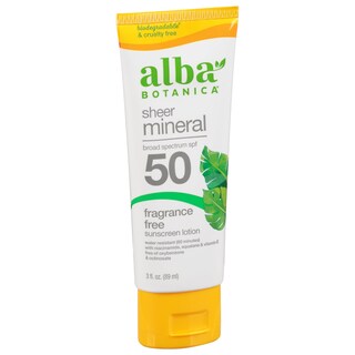 Foto 2 | Loción De Protección Solar Alba Botanica Sheer Mineral Spf 50 90 Ml - Venta Internacional.