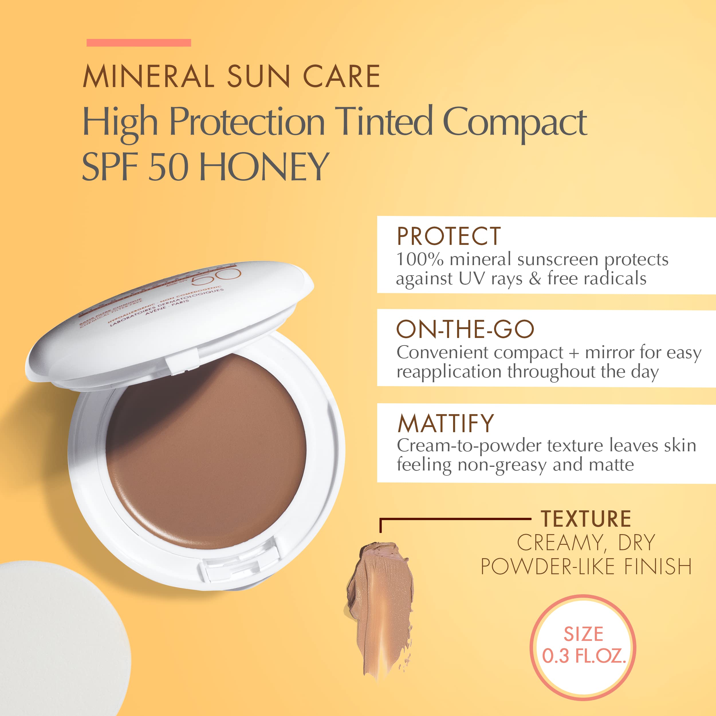 Foto 3 pulgar | Protector Solar Avene Mineral High Protection Spf 50 Compact - Venta Internacional.