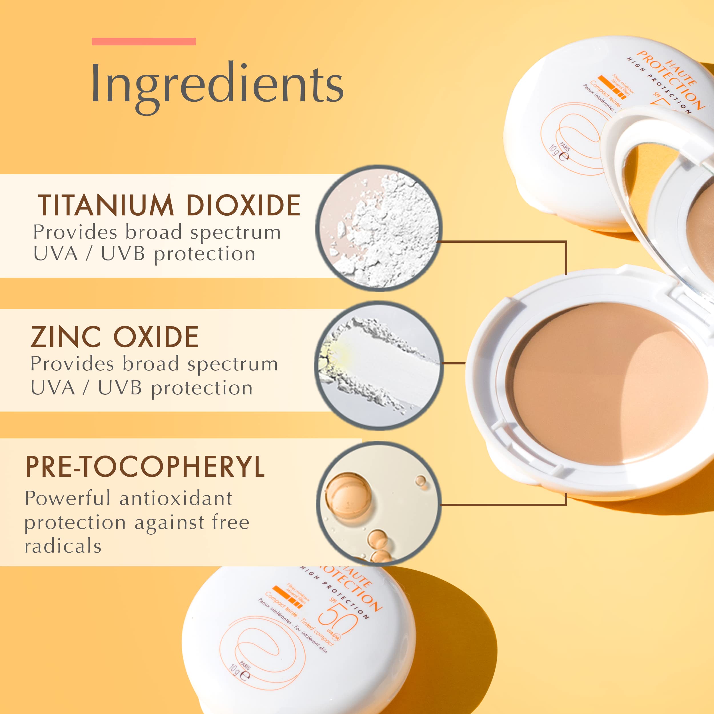 Foto 5 pulgar | Protector Solar Avene Mineral High Protection Spf 50 Compact - Venta Internacional.