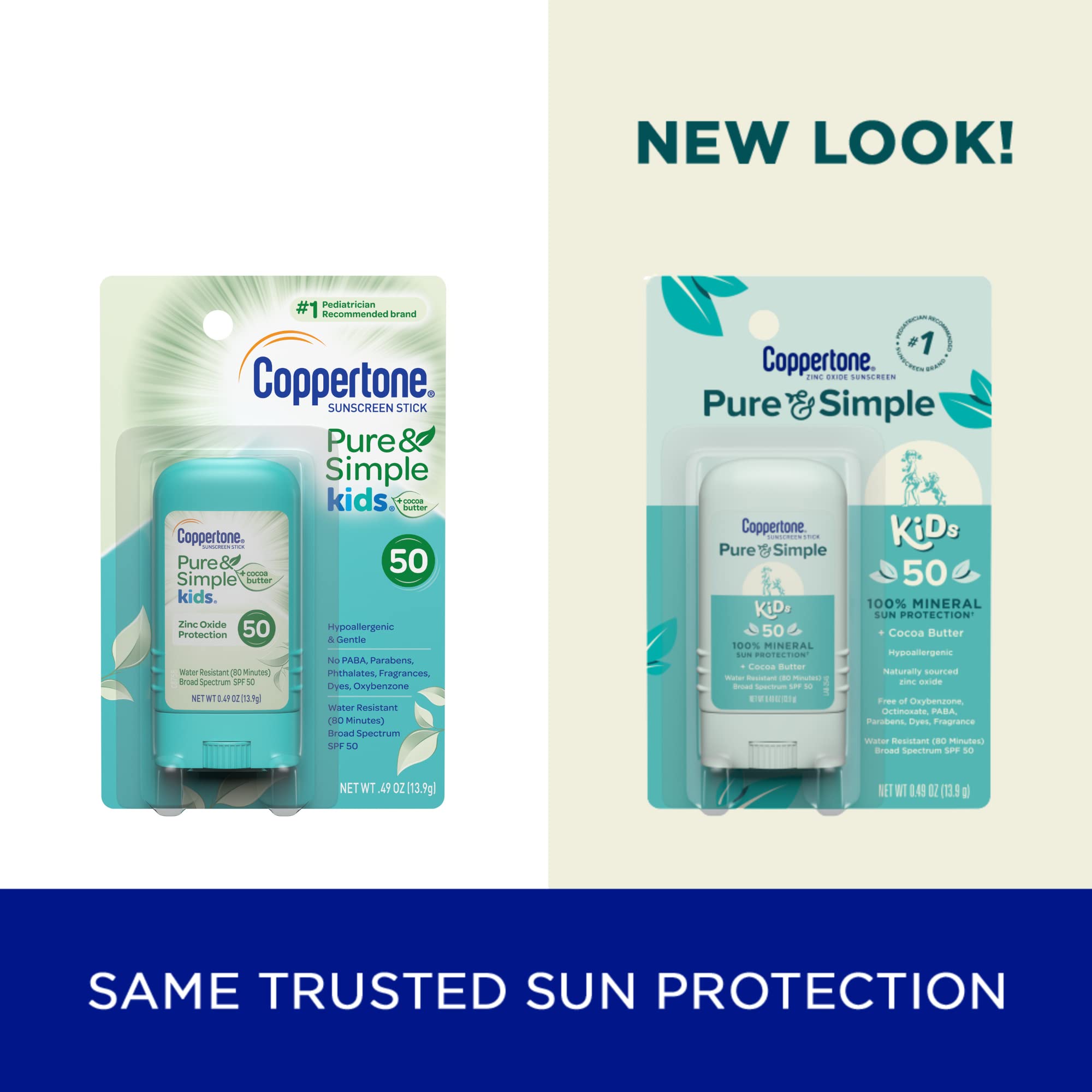 Foto 3 pulgar | Protector Solar En Barra Coppertone Pure And Simple Kids Spf 50 - Venta Internacional.