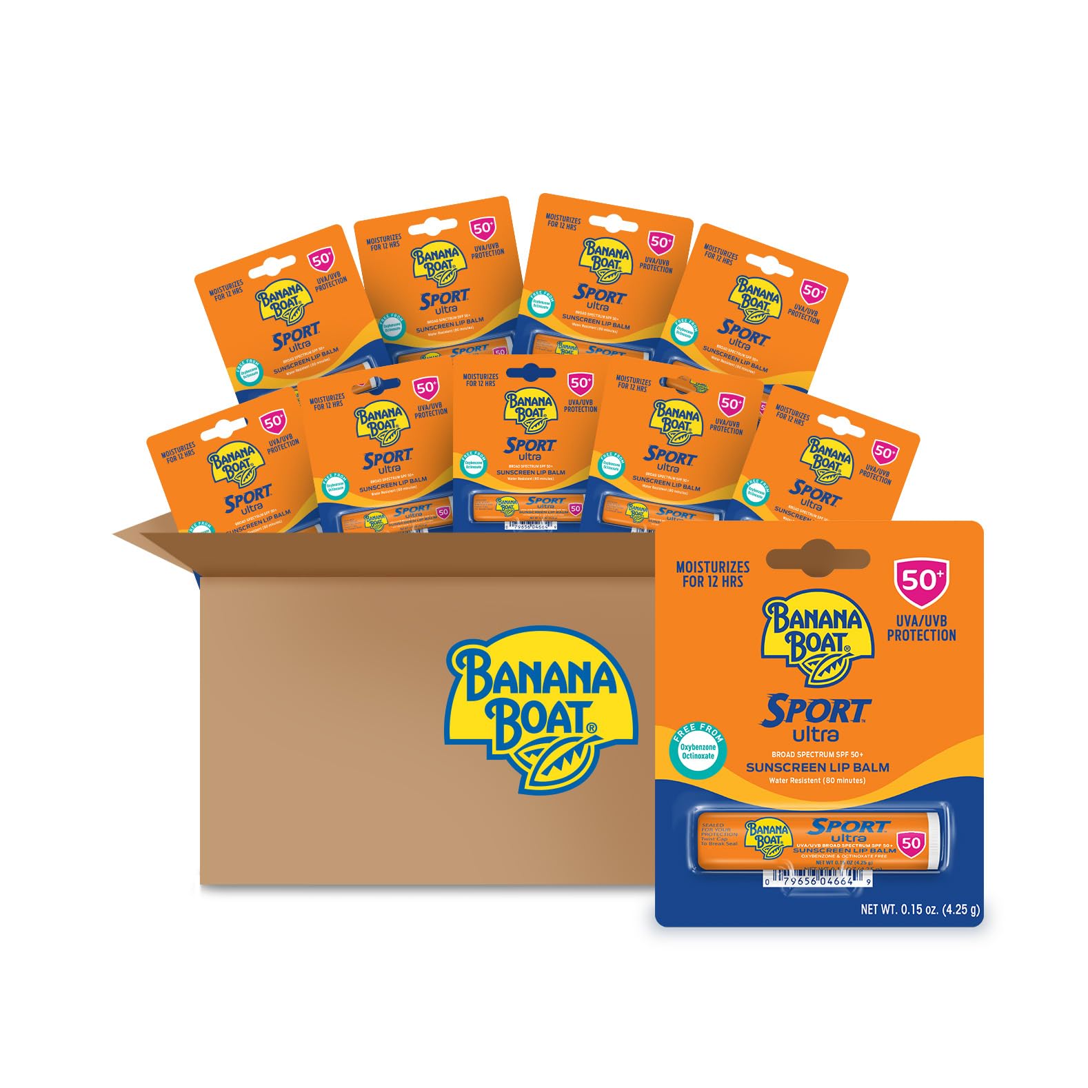 Foto 2 pulgar | Protector Solar Para Labios Banana Boat Sport Ultra Spf 50, Paquete De 10 - Venta Internacional.