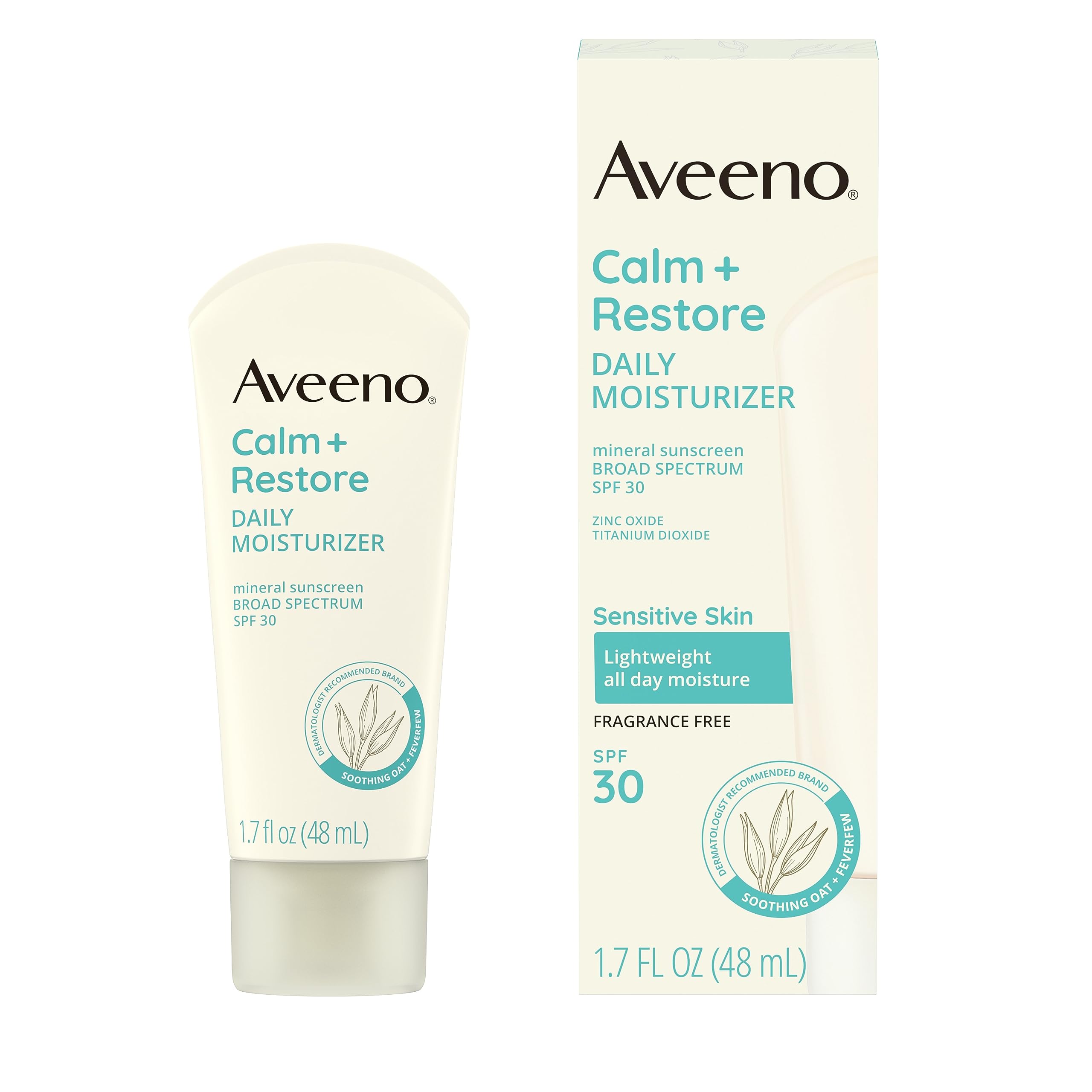 Foto 1 | Crema Hidratante Aveeno Calm + Restore Spf 30 50 Ml Para Pieles Sensibles - Venta Internacional.