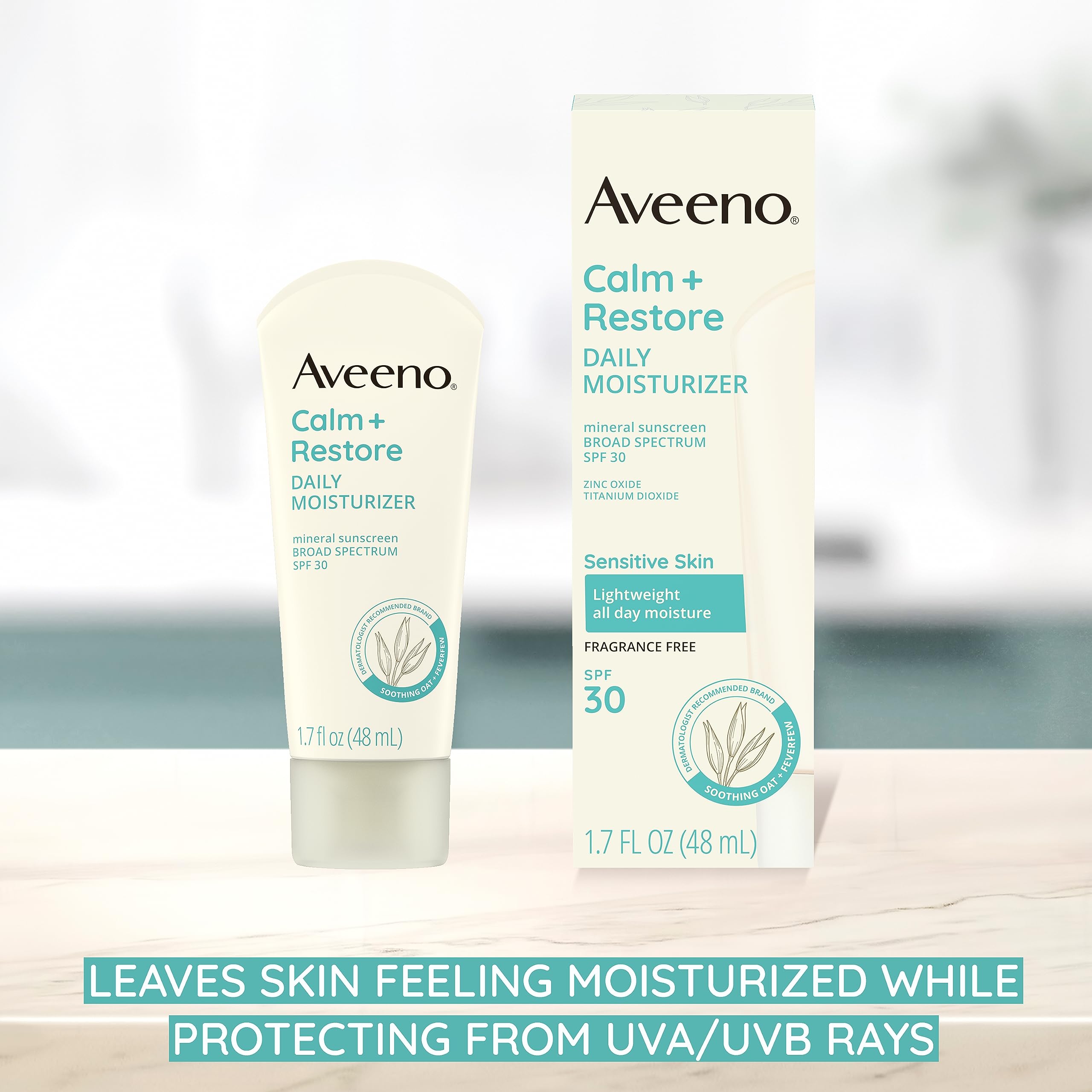 Foto 3 pulgar | Crema Hidratante Aveeno Calm + Restore Spf 30 50 Ml Para Pieles Sensibles - Venta Internacional.