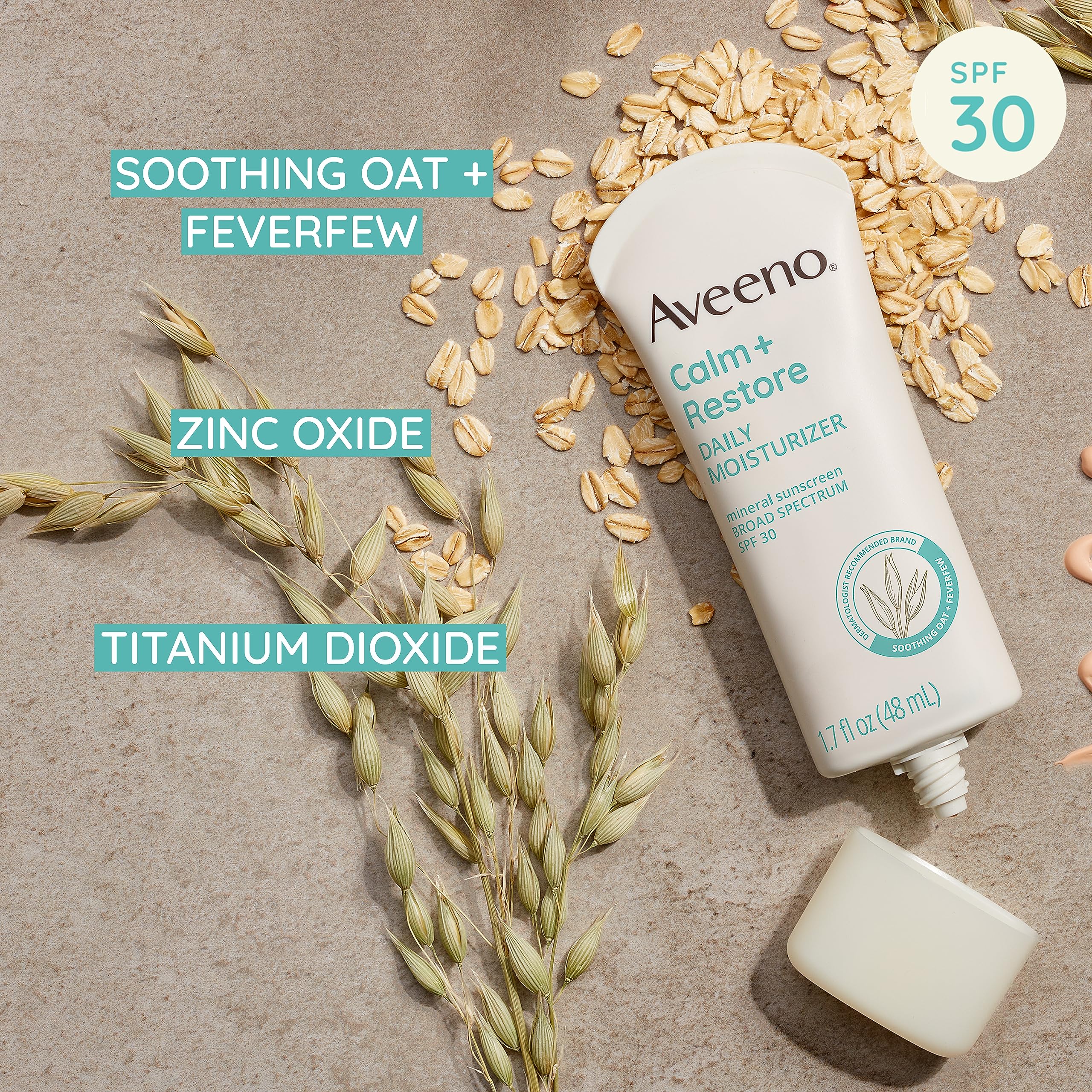 Foto 5 pulgar | Crema Hidratante Aveeno Calm + Restore Spf 30 50 Ml Para Pieles Sensibles - Venta Internacional.