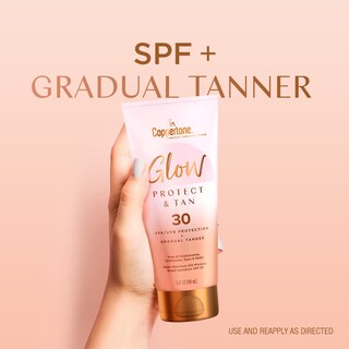 Foto 2 | Loción De Protección Solar Coppertone Glow Protect And Tan Spf 30 150 Ml - Venta Internacional.