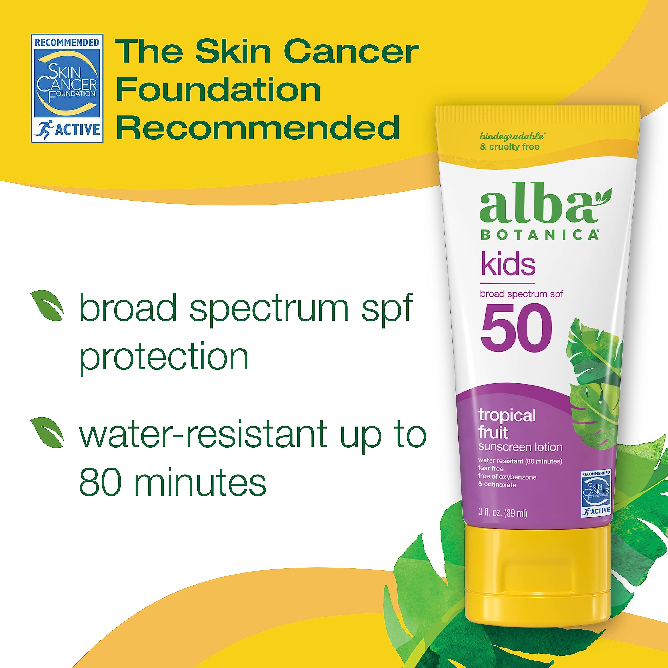 Foto 3 pulgar | Protector Solar Alba Botanica Kids Tropical Fruit Spf 50 90 Ml - Venta Internacional.