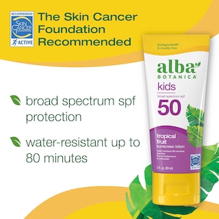 Foto 2 | Protector Solar Alba Botanica Kids Tropical Fruit Spf 50 90 Ml - Venta Internacional.