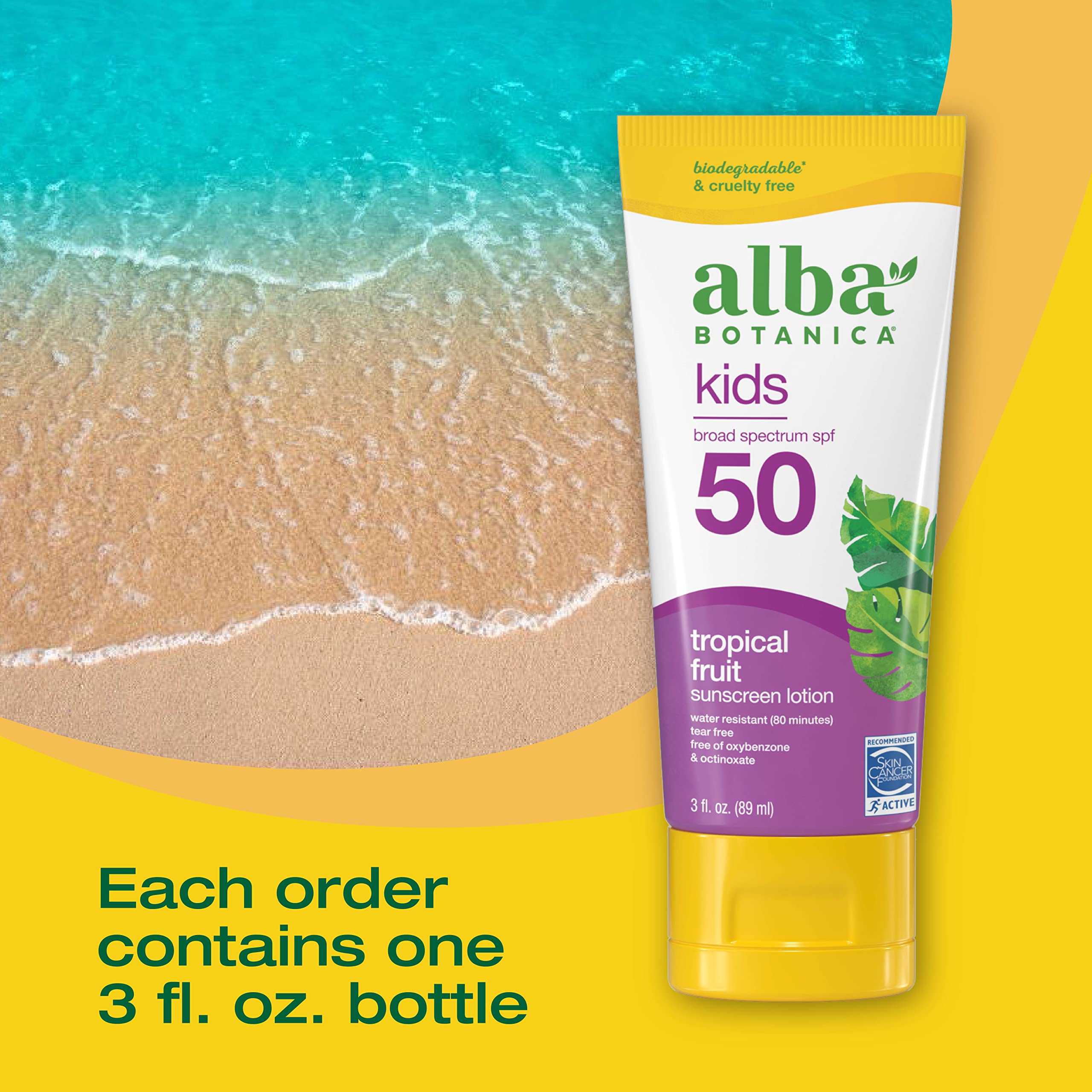Foto 5 pulgar | Protector Solar Alba Botanica Kids Tropical Fruit Spf 50 90 Ml - Venta Internacional.