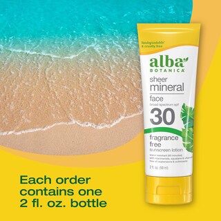 Foto 3 | Protector Solar Alba Botanica Sheer Mineral Spf 30 60 Ml Para Rostro - Venta Internacional.