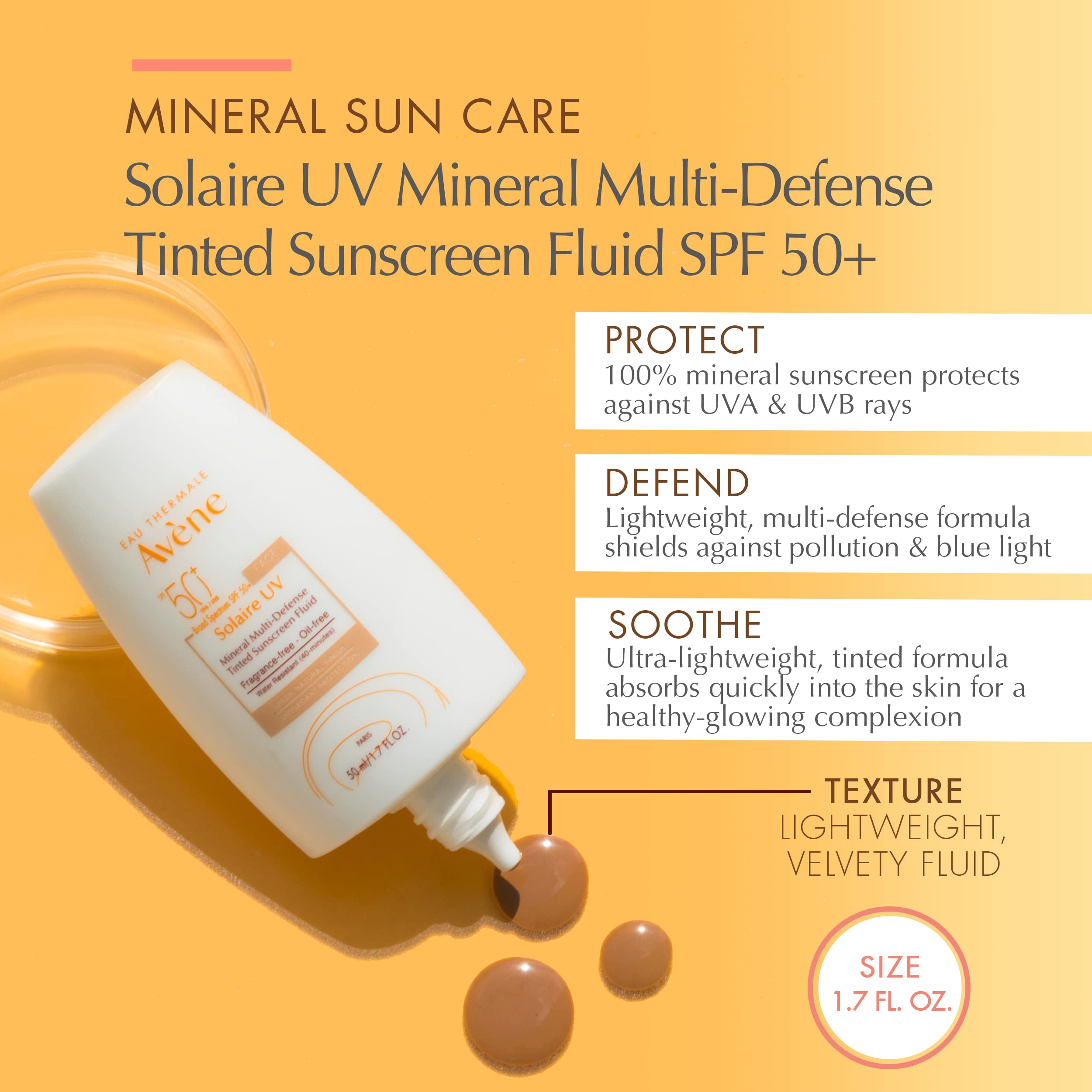 Foto 3 pulgar | Crema Solar Eau Thermale Avène Solarie Uv Mineral 50+ 50 Ml - Venta Internacional.