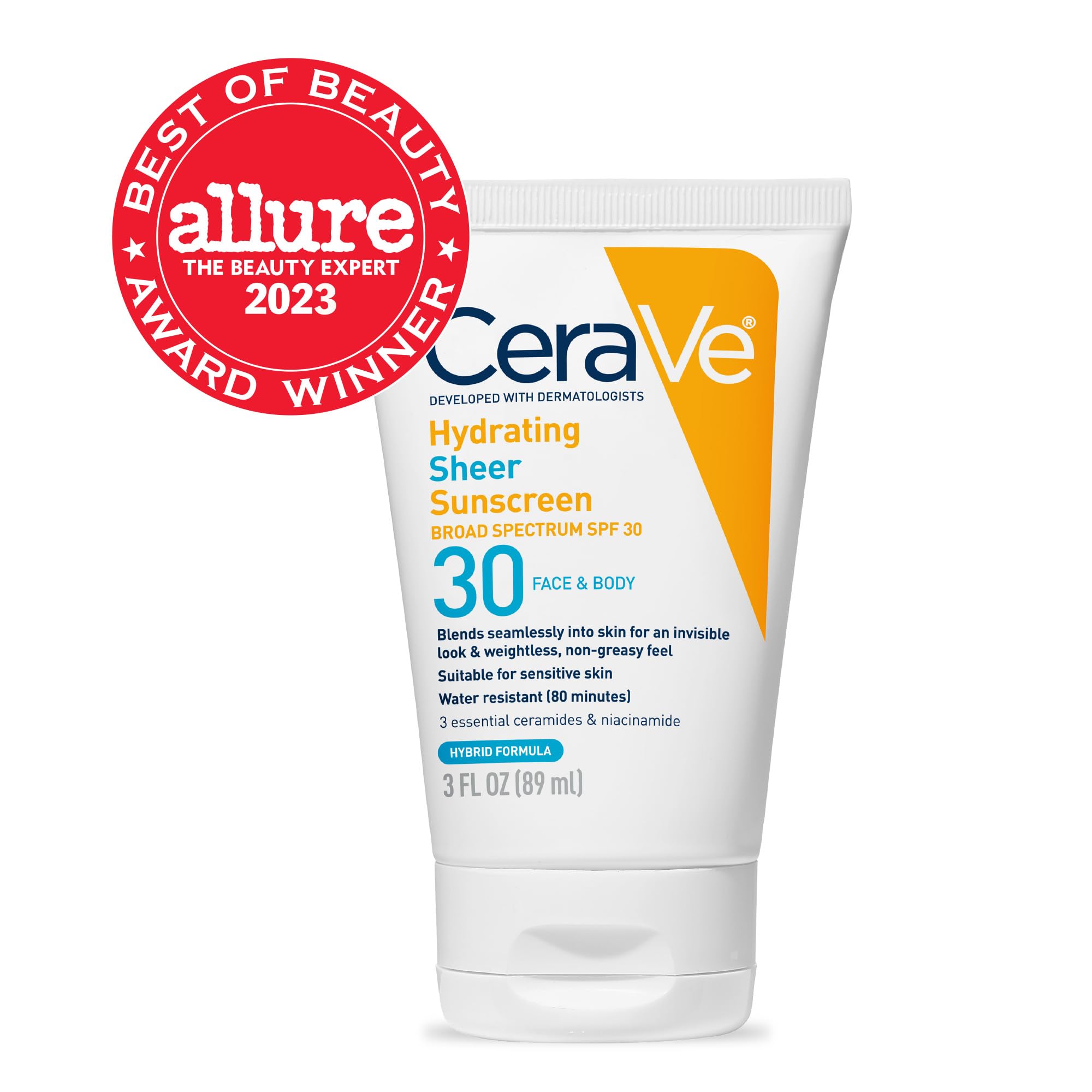 Foto 2 | Protector Solar Cerave Hydrating Sheer Spf 30 Para Rostro Y Cuerpo, 90 Ml - Venta Internacional.
