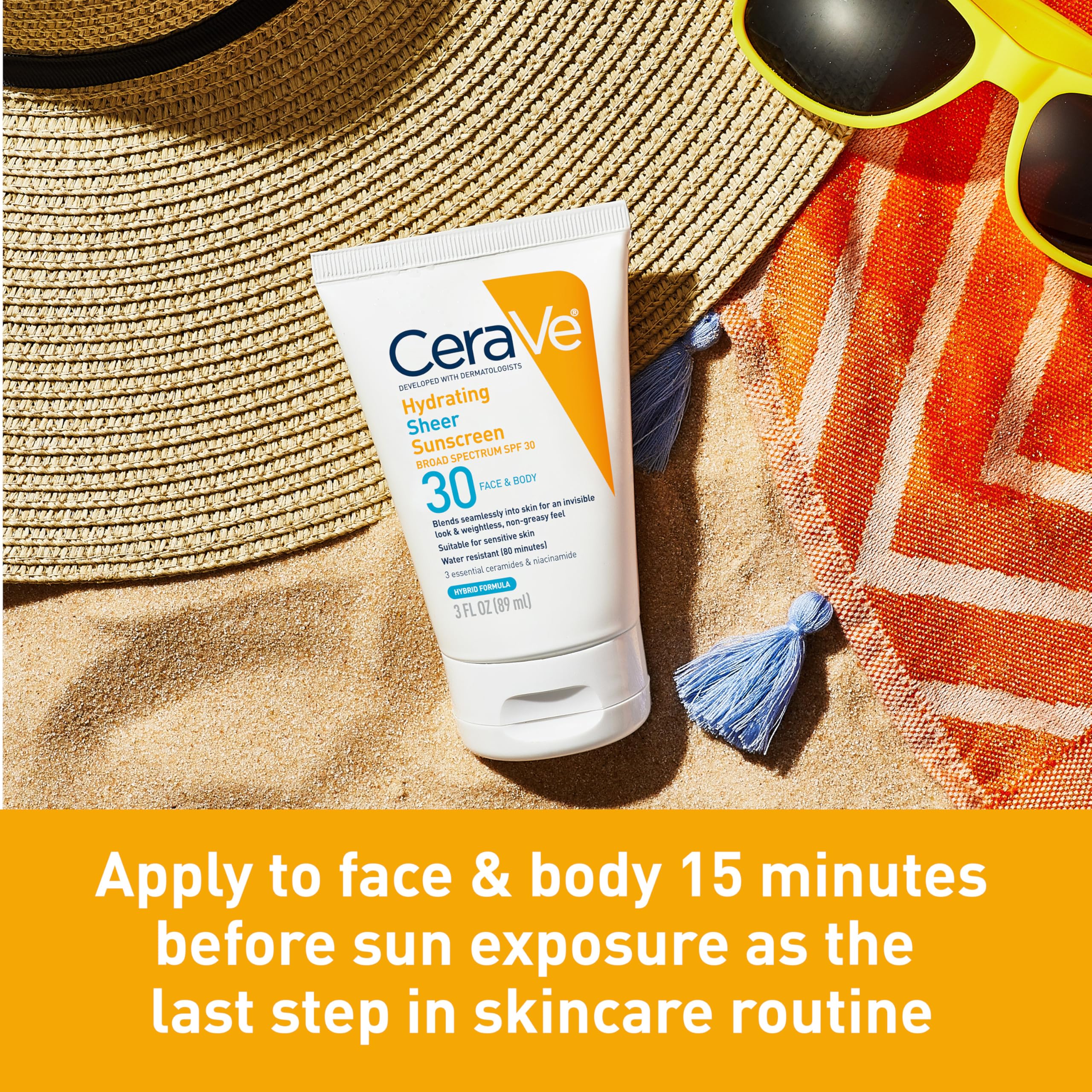 Foto 6 | Protector Solar Cerave Hydrating Sheer Spf 30 Para Rostro Y Cuerpo, 90 Ml - Venta Internacional.