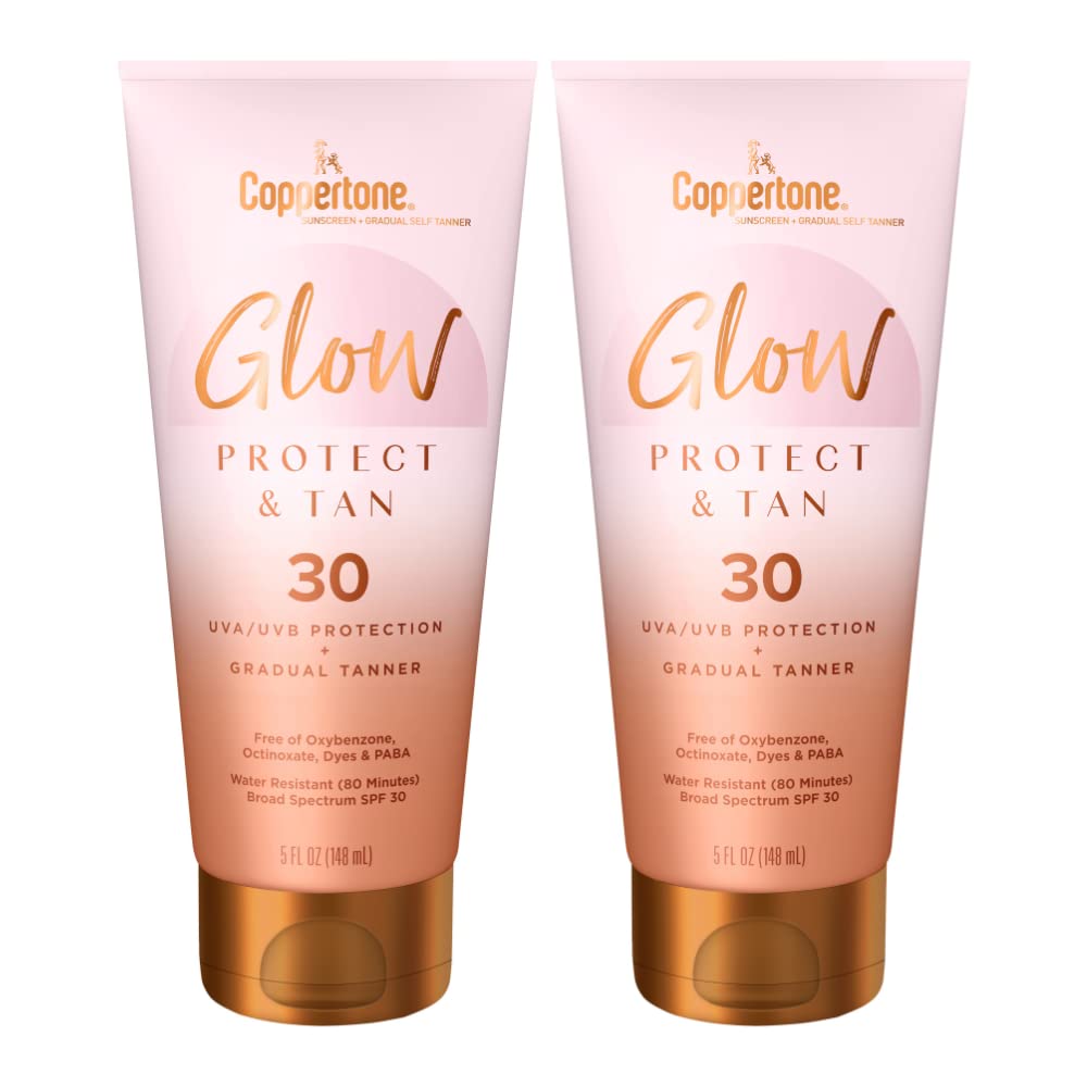 Foto 2 pulgar | Loción De Protección Solar Coppertone Glow Protect And Tan Spf 30 - Venta Internacional.