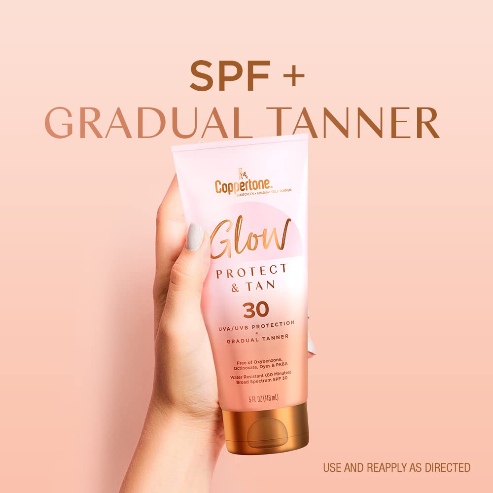 Foto 3 pulgar | Loción De Protección Solar Coppertone Glow Protect And Tan Spf 30 - Venta Internacional.