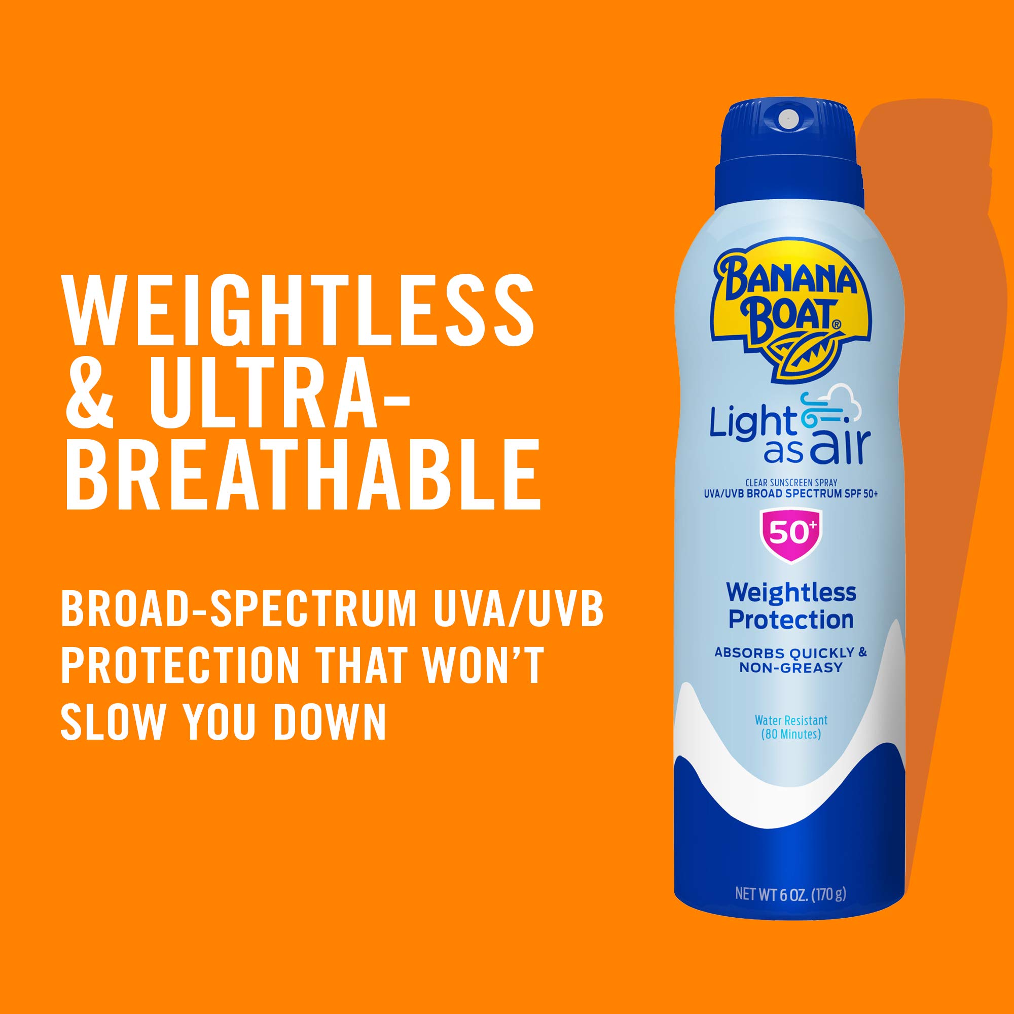 Foto 3 pulgar | Protector Solar En Aerosol Banana Boat Light As Air Spf 50 177 Ml X2 - Venta Internacional.