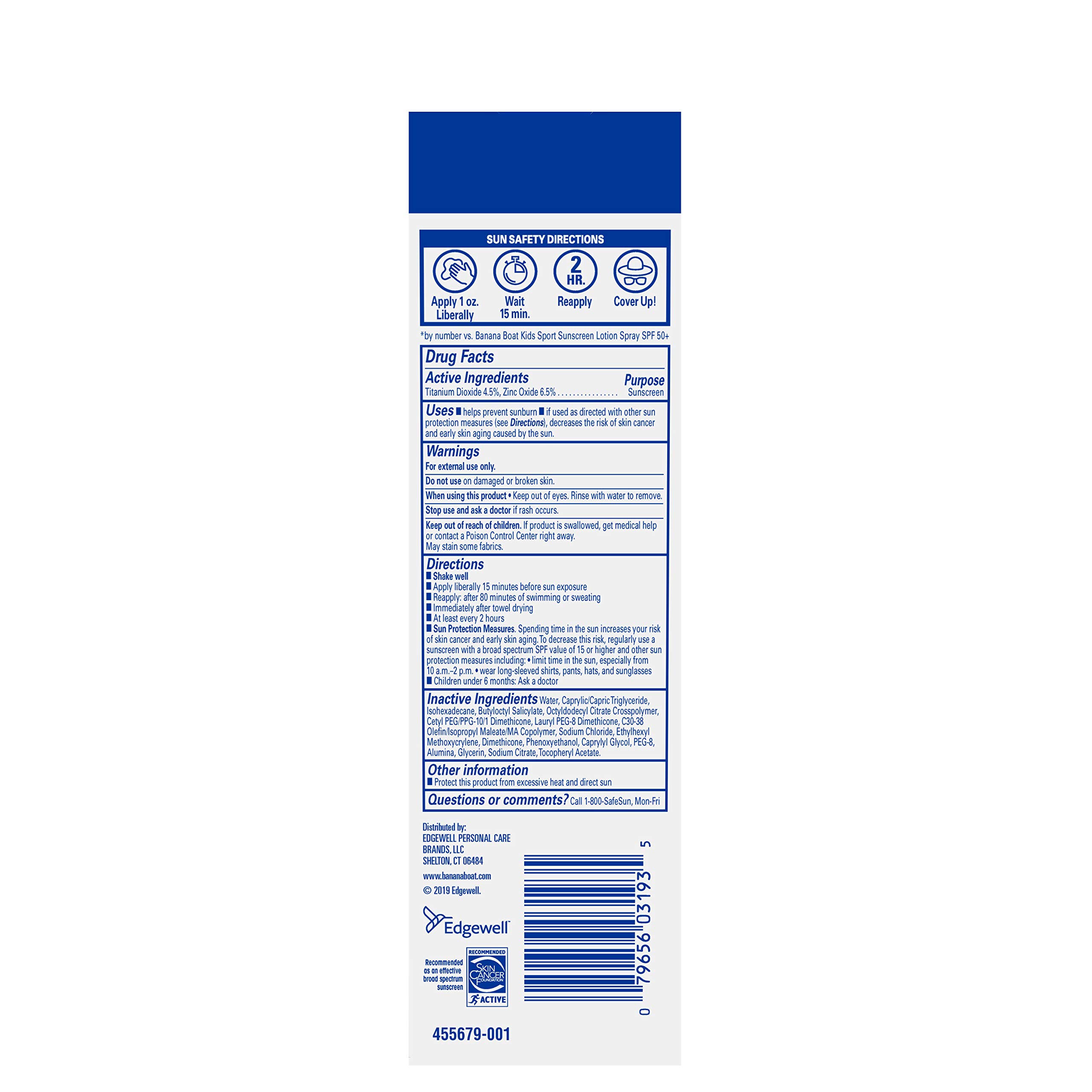 Foto 5 pulgar | Protector Solar Banana Boat Kids, 100% Mineral, Spf 50, 180 Ml, Doble - Venta Internacional.