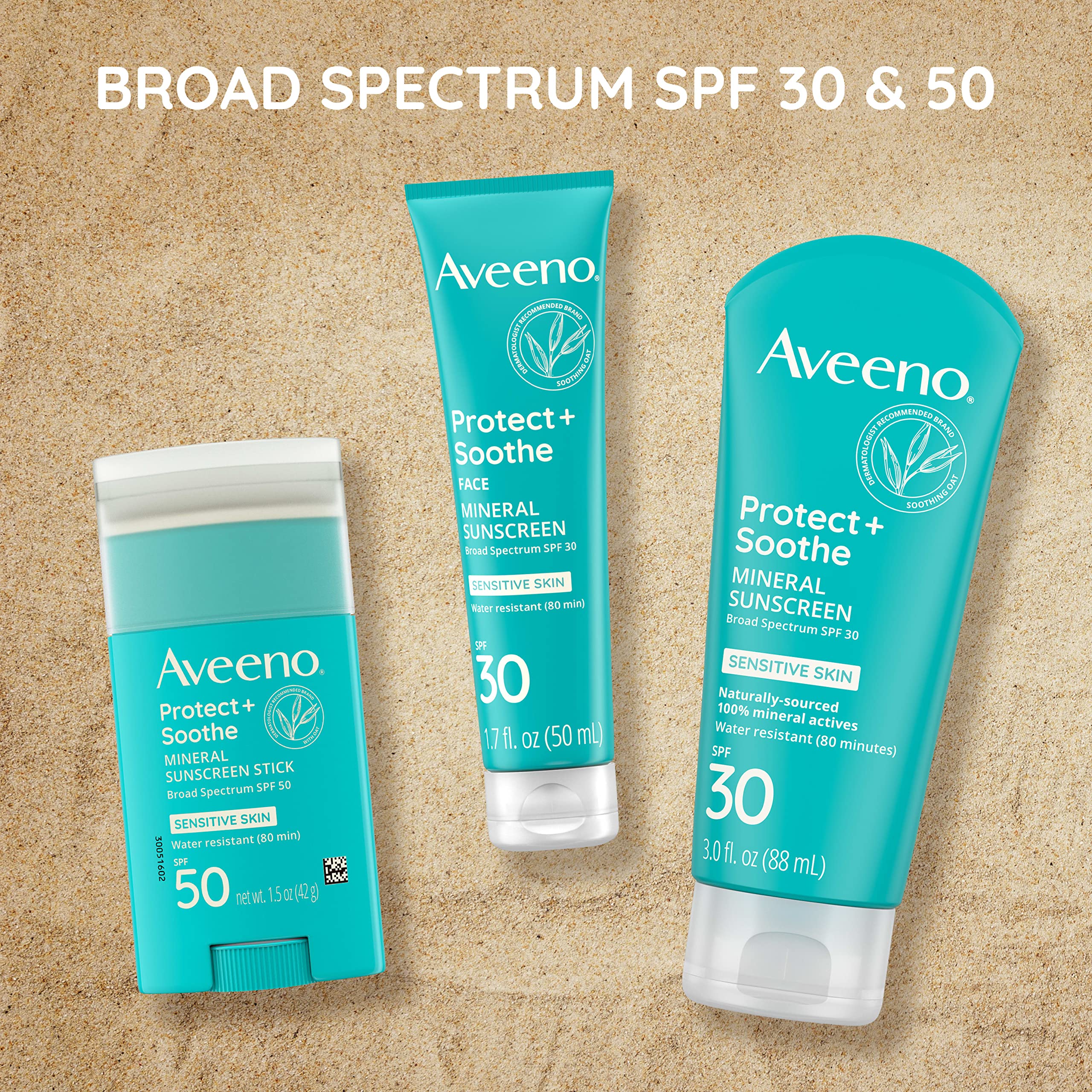Foto 8 pulgar | Protector Solar Aveeno Protect + Soothe Mineral Stick Spf 50 44 Ml - Venta Internacional.
