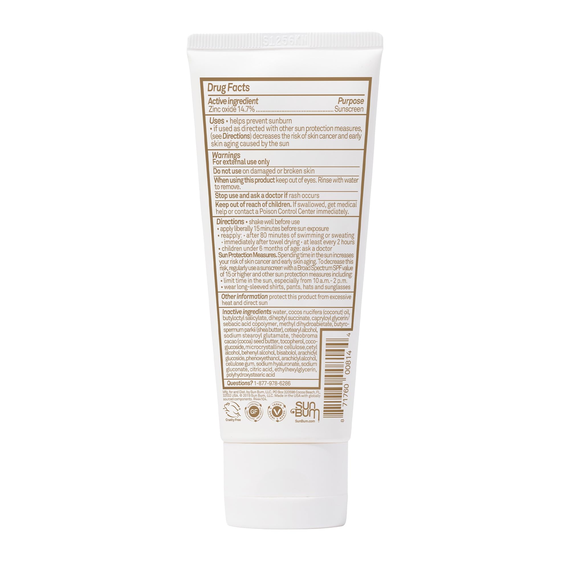 Foto 3 pulgar | Loción De Protección Solar Sun Bum Mineral Spf 30 90 Ml Vegan - Venta Internacional.