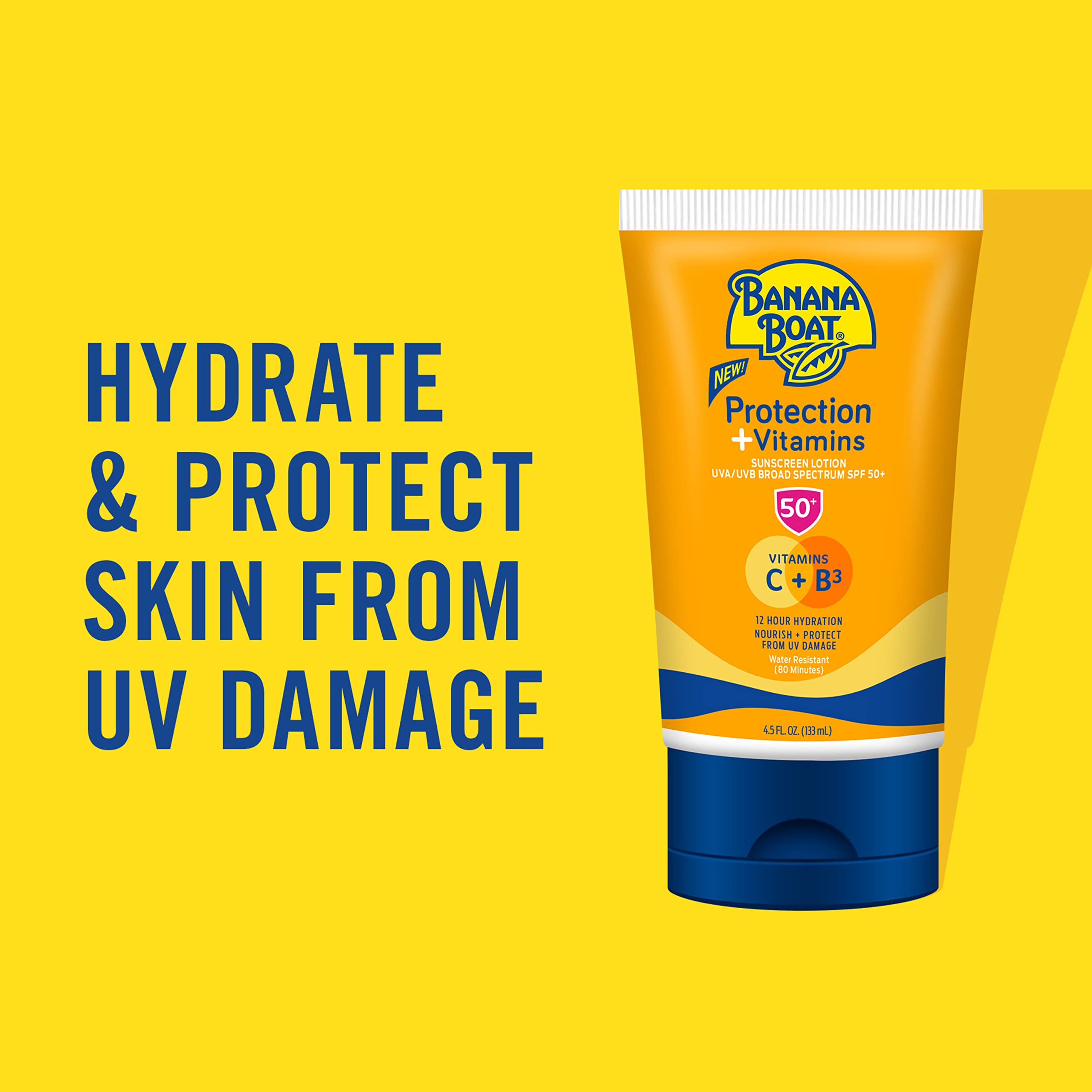 Foto 4 pulgar | Loción De Protección Solar Banana Boat Protection + Vitaminas Spf 50 130 Ml - Venta Internacional.