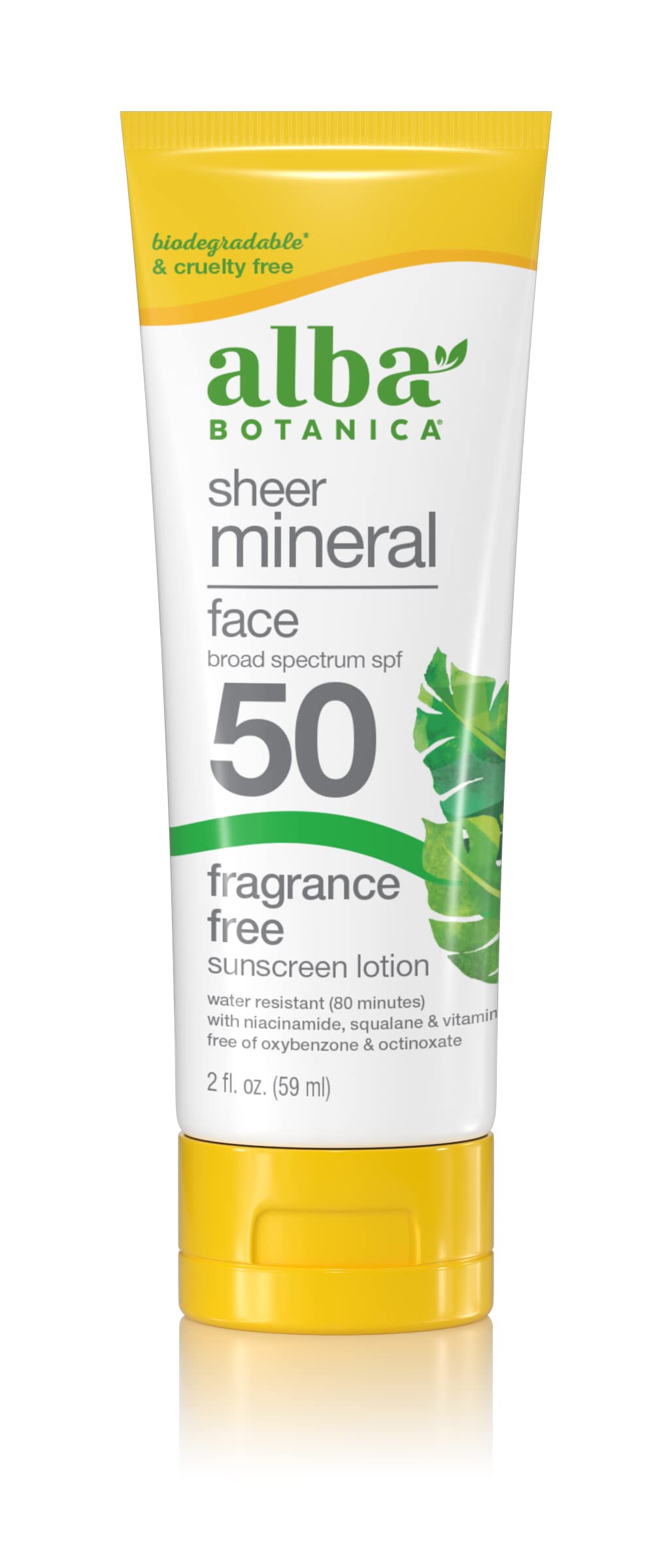 Foto 2 pulgar | Protector Solar Alba Botanica Sheer Mineral Spf 50 60 Ml Para Rostro - Venta Internacional.