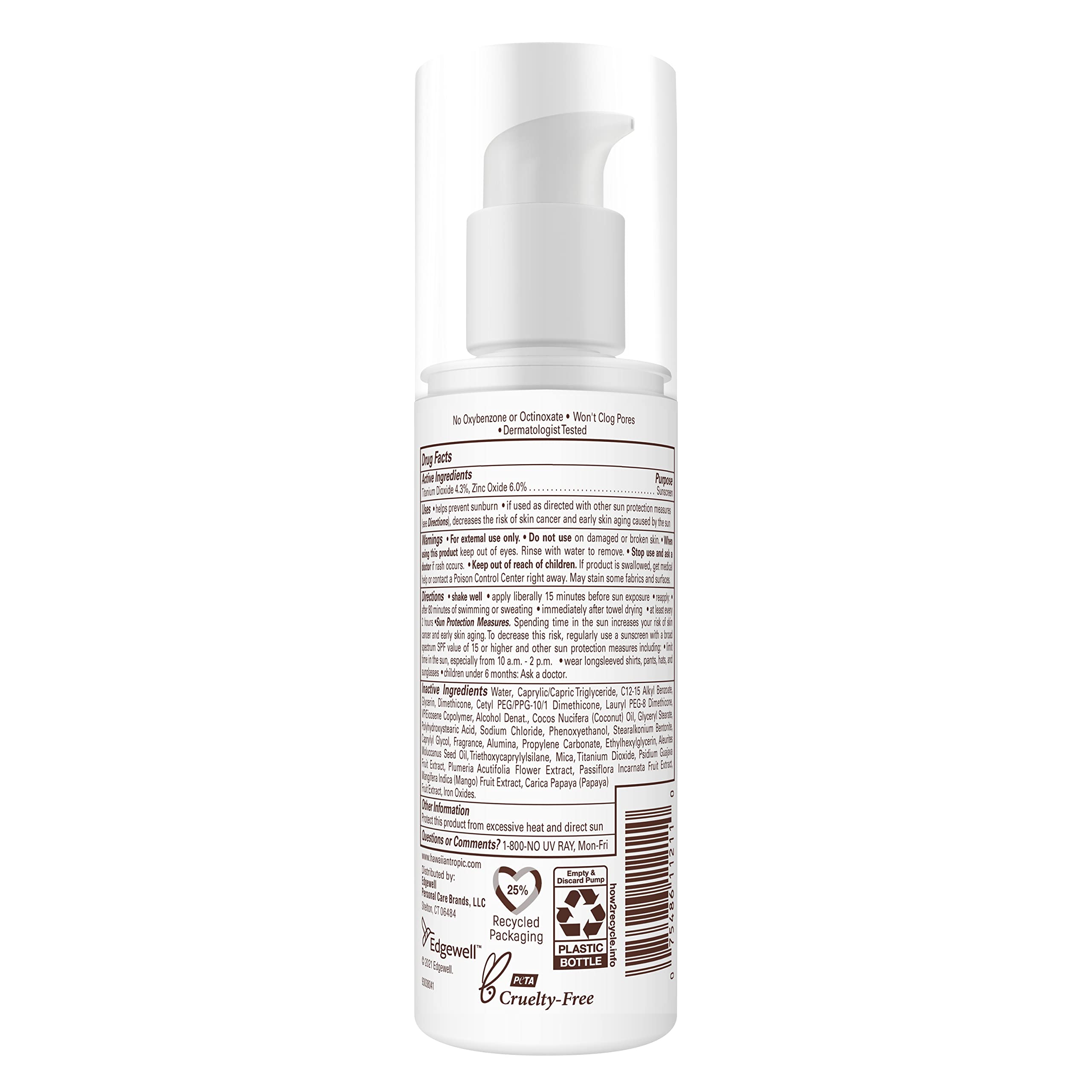 Foto 3 pulgar | Protector Solar Hawaiian Tropic Mineral Spf 30 100 Ml Leche Solar - Venta Internacional.