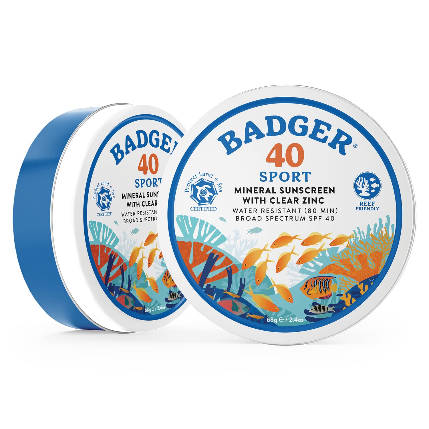 Foto 4 pulgar | Protector Solar Badger Coral Reef Safe, Spf 40, 70 Ml, Lata, Tamaño Viaje - Venta Internacional.