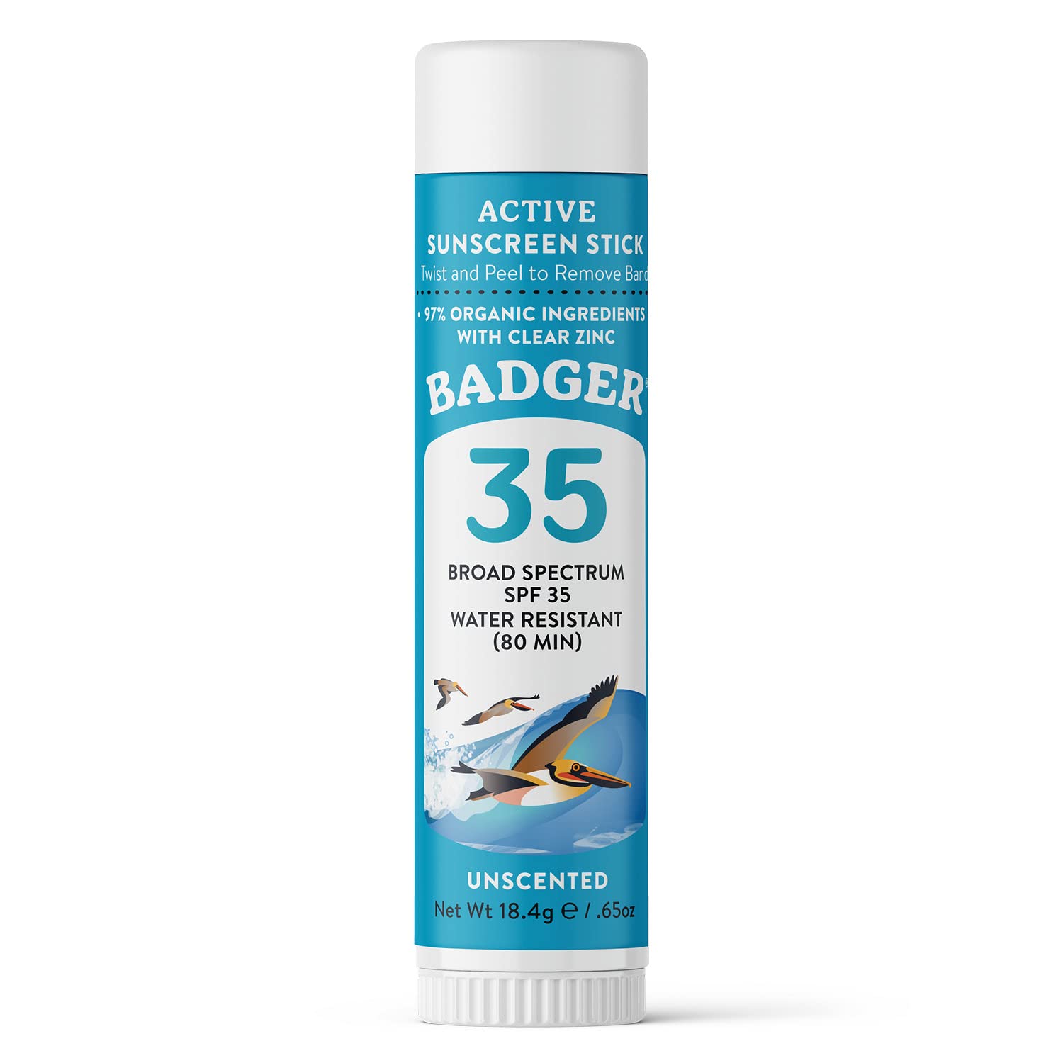Protector Solar en Barra Badger Face SPF 35 de 18 g 97% Orgánico - Venta Internacional