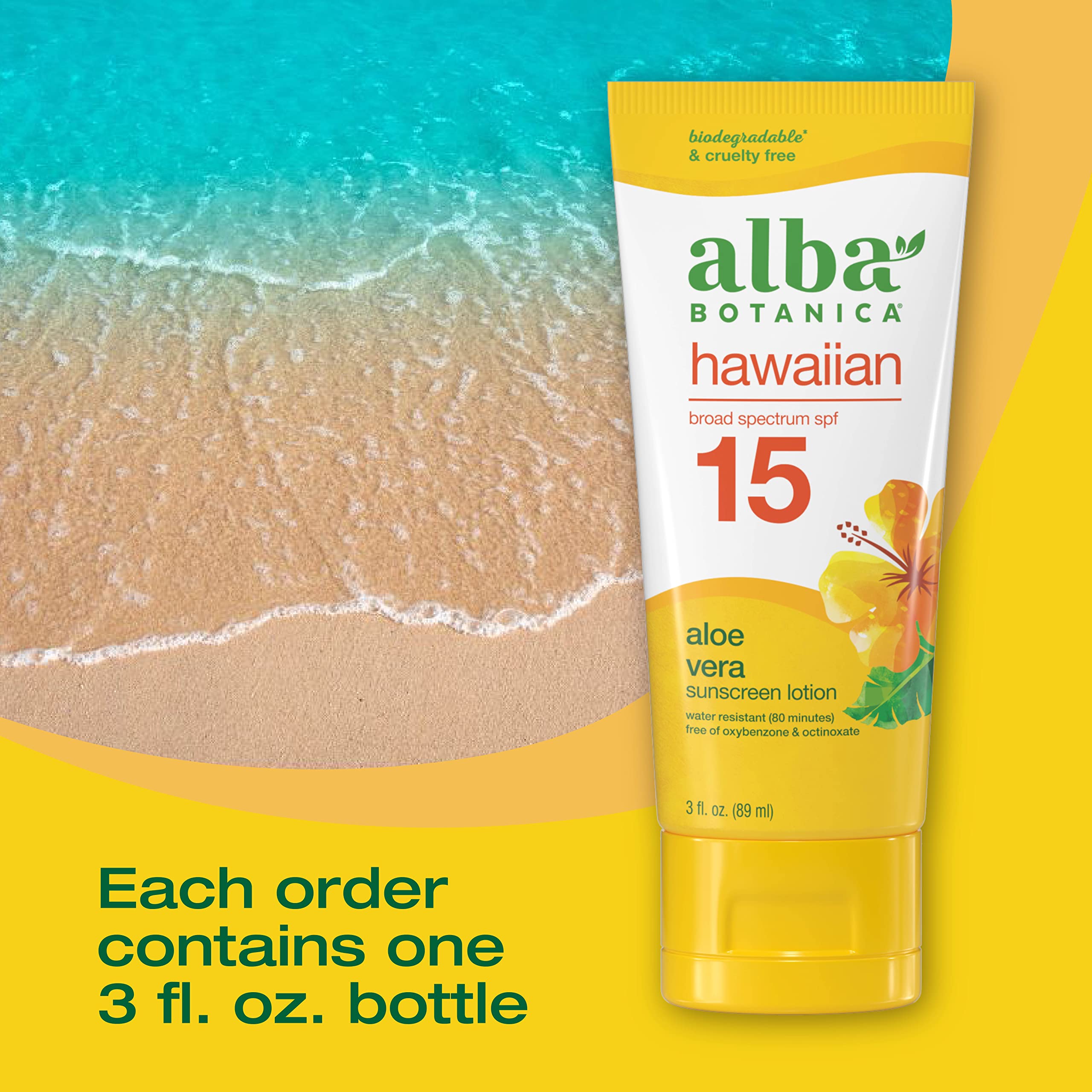 Foto 4 | Protector Solar Alba Botanica, Aloe Vera Hawaiano, Spf 15, 90 Ml - Venta Internacional.